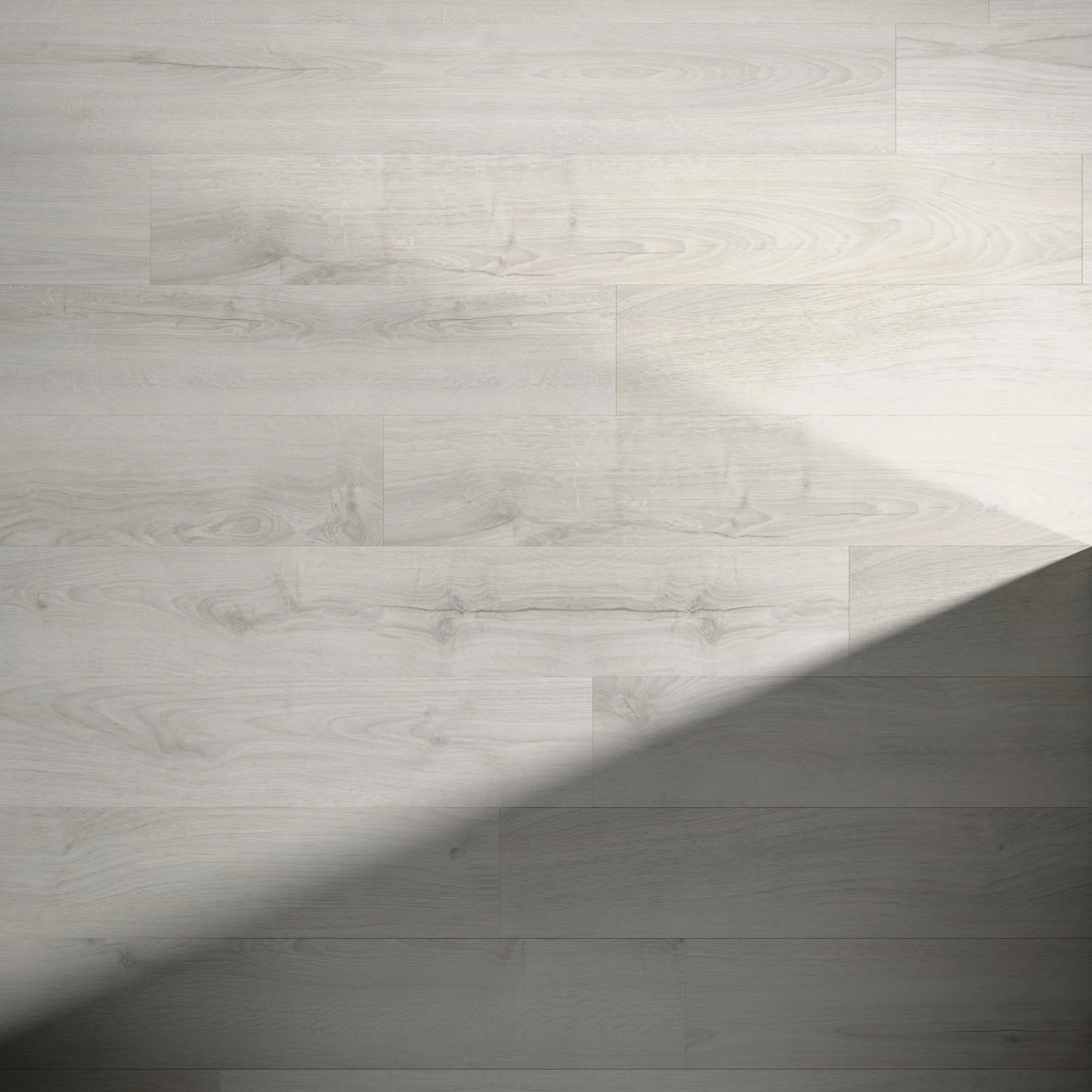 Light-colored wooden floor with a shadow cast across it.