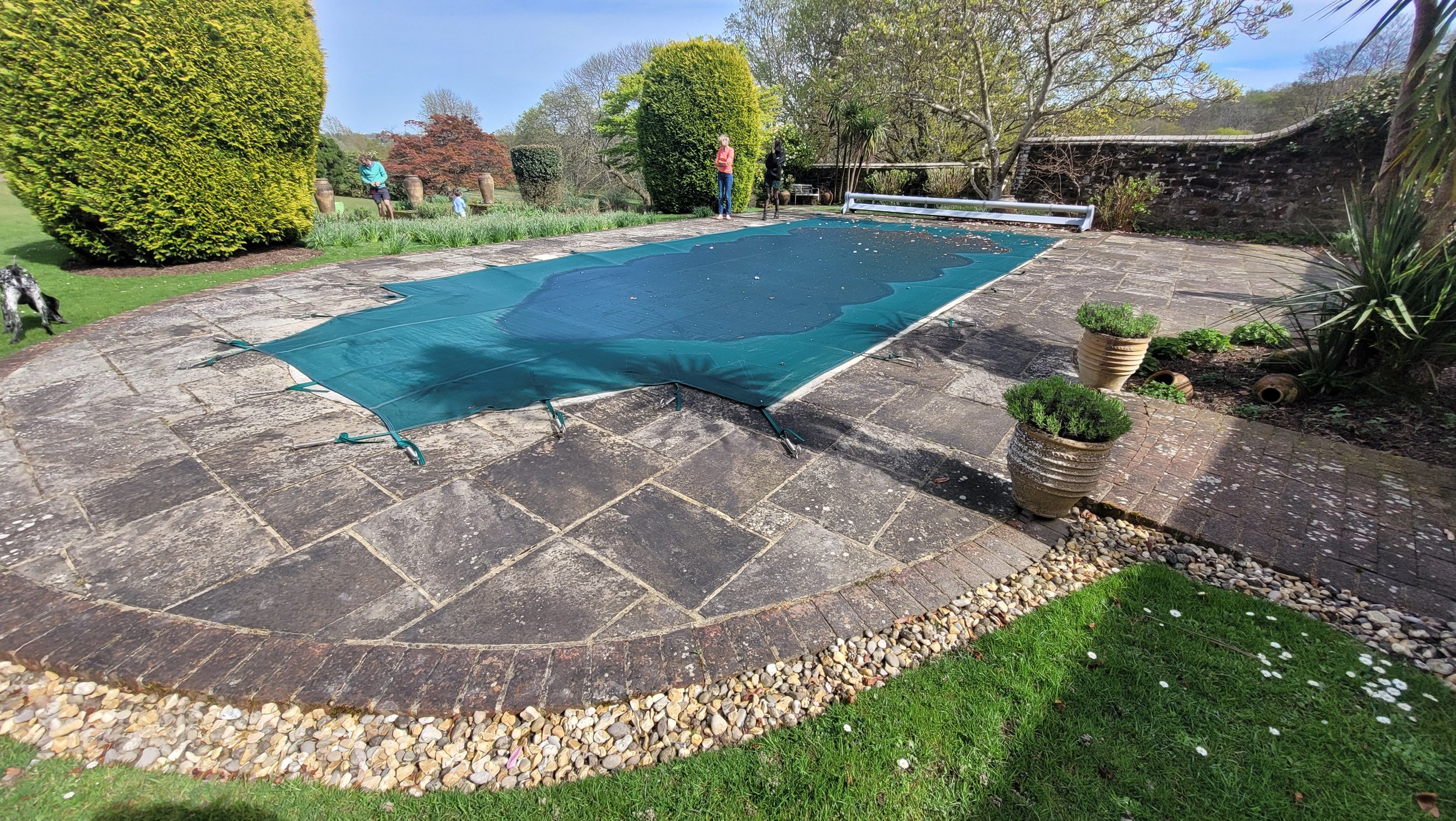 Swimming pool surround cleaning service by The Jet Wash Fella 1