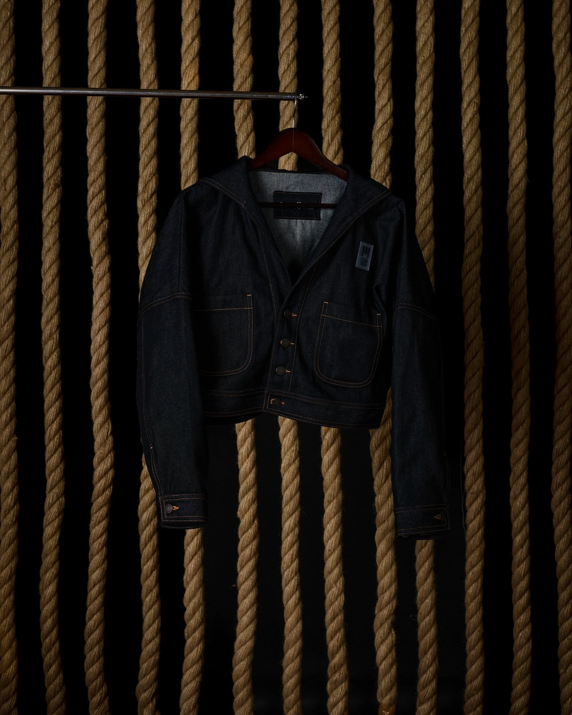 Denim Sailors Kimono Jacket | JIĀYÓU | 加油 Pre-Order