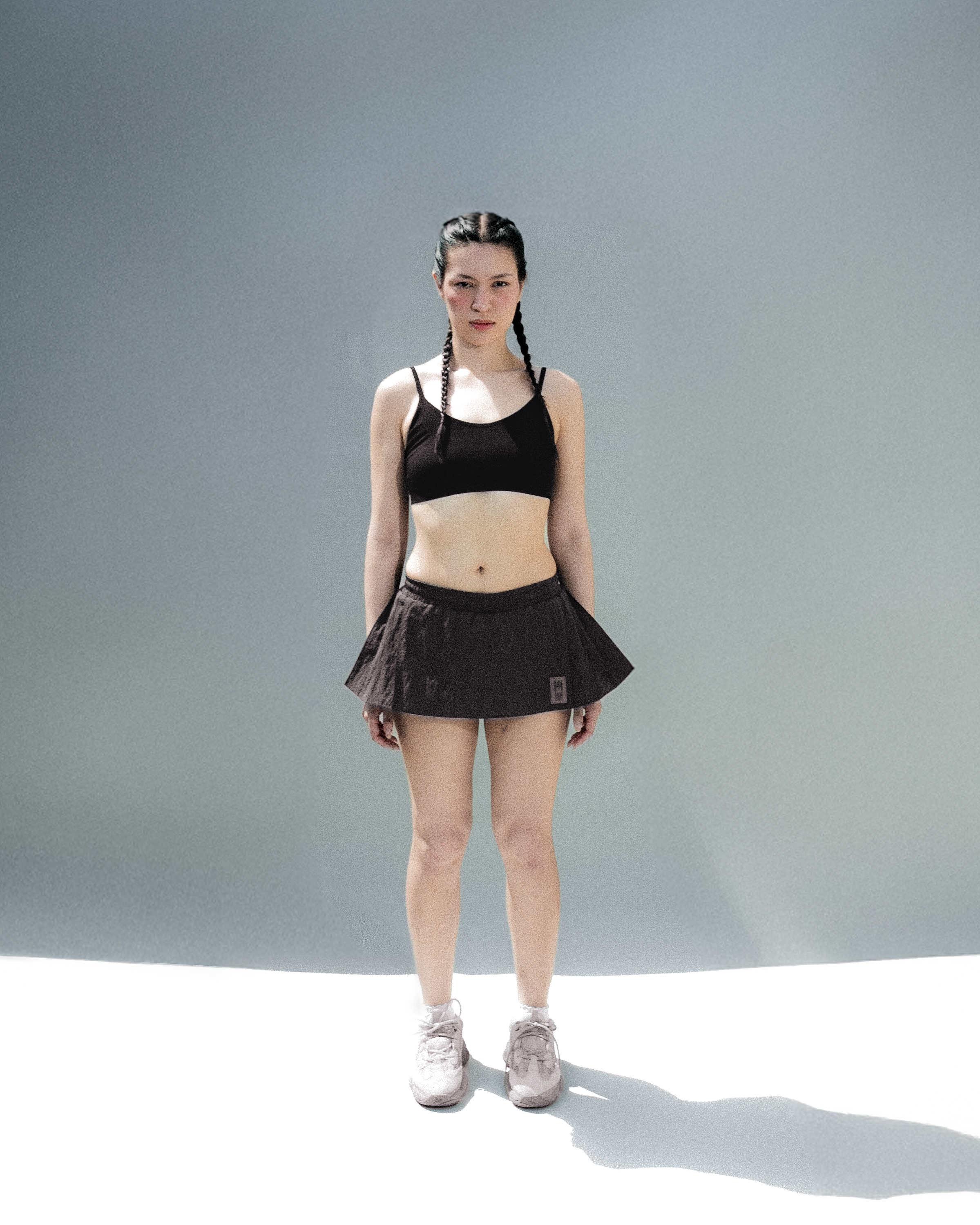 Qi 氣 Pleated Horse Face Skort