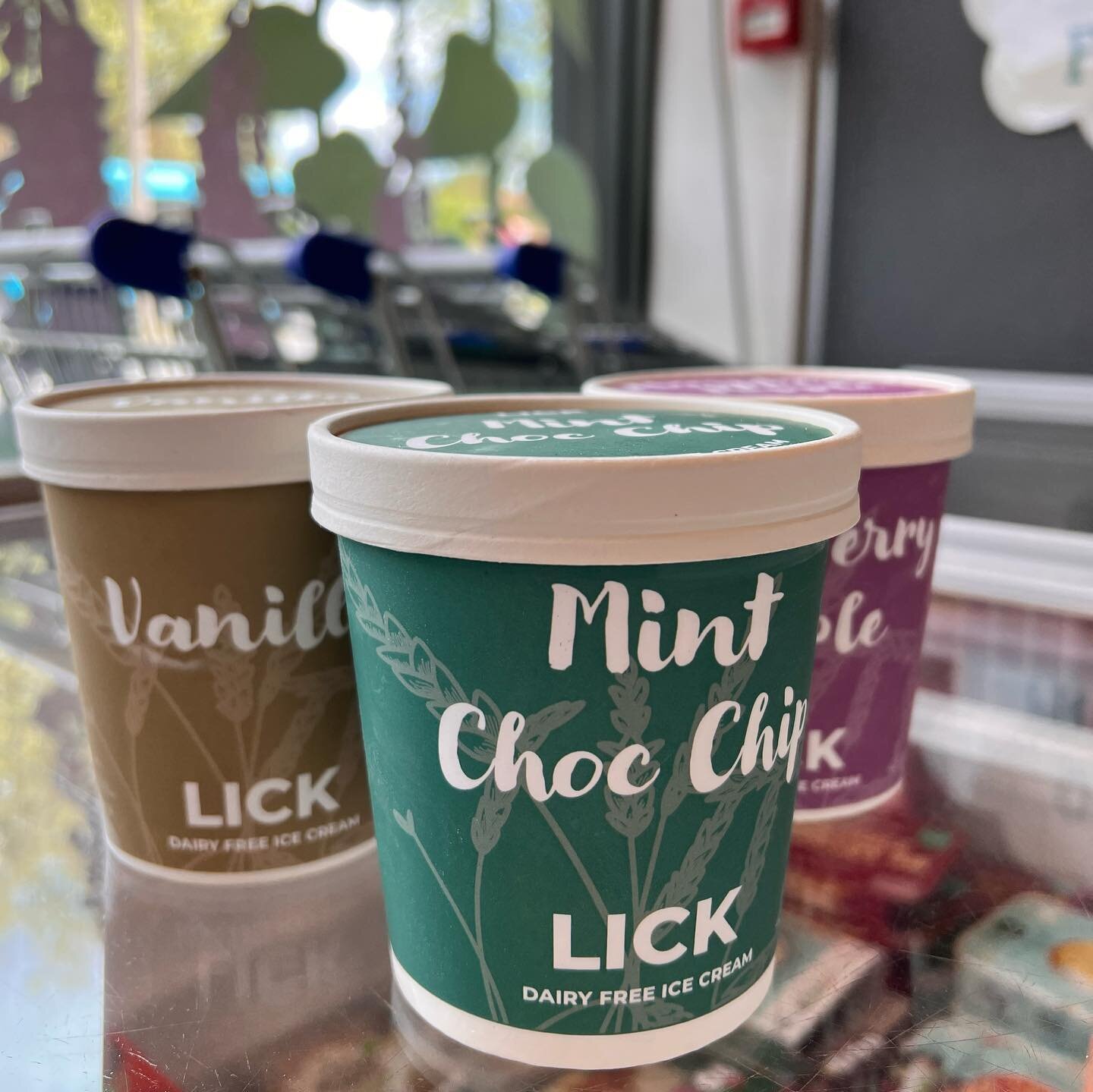 Warm (ish) weather is on it&rsquo;s way and that only means one thing&hellip; ice cream!! 🌞

We&rsquo;ve got @lickdairyfreeicecream ice cream now in our freezer section, with mint choc chip, raspberry ripple and vanilla in stock! 🍦🍦🍦

#vegan #veg