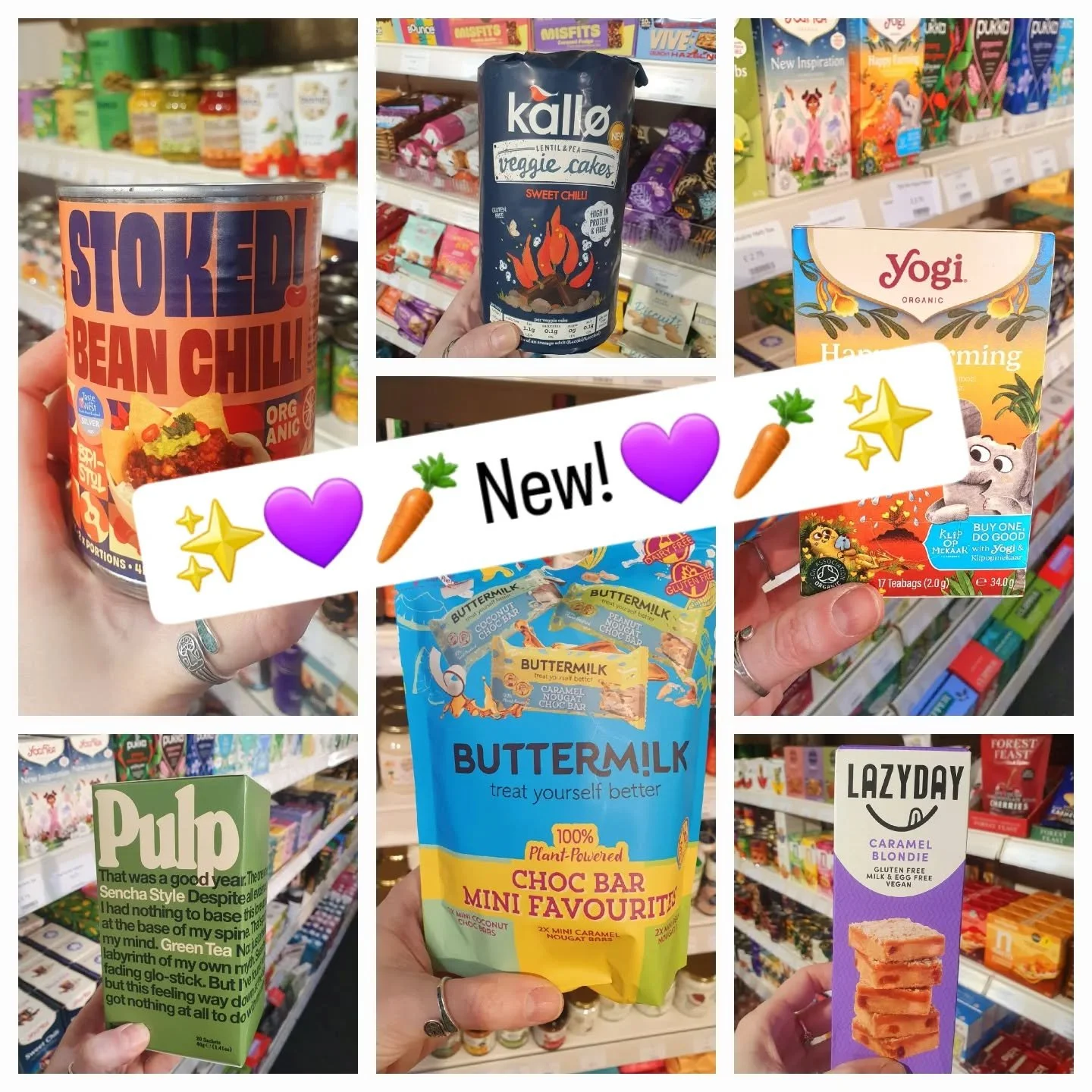 🌟✨️ New things! ✨️🌟

We've had loads of lovely new products coming in recently - have a good swipe through to see what new vegan edibles you can find on our shelves! 

We're open today till 7pm and open our regular hours right over Easter, so come 