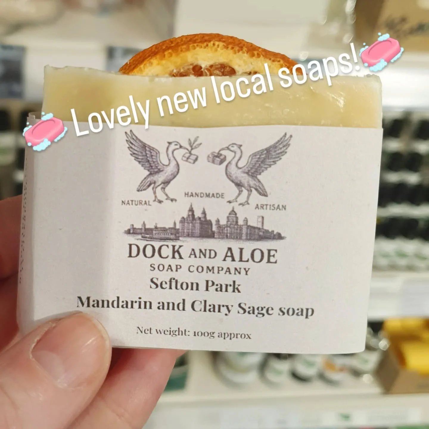 We're delighted to be stocking these beautifully crafted-and scented handmade soaps from local makers @dockandaloe ! 🧼❤️

Their soaps are all vegan, natural and hand-made, and all have a local theme (Penny Lane, Woolton Village, Lark Lane, Otterspoo
