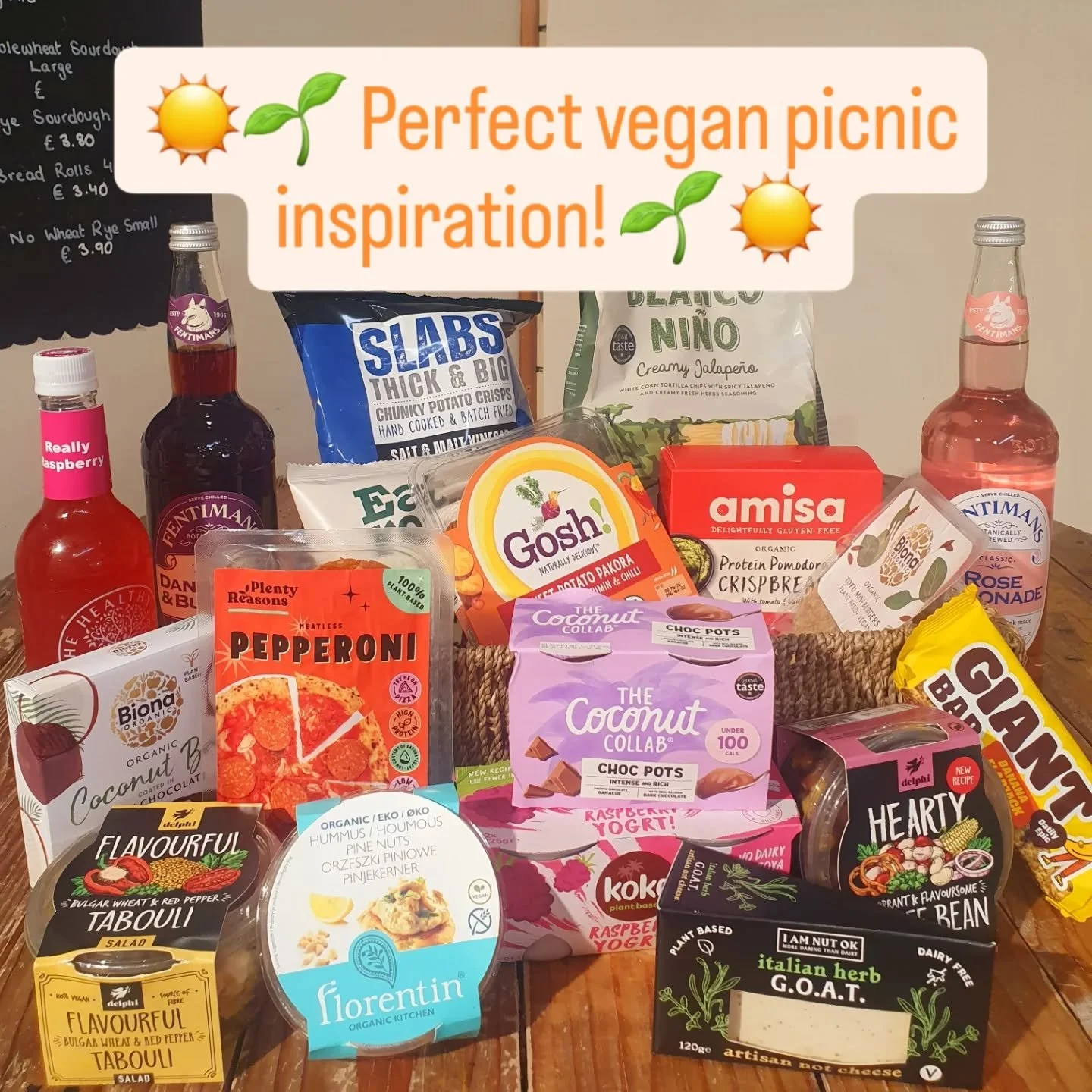 ☀️🥪🌼 It's wonderful picnic weather! 🌼🥪☀️

We've got everything you need here to make yourself a delightful vegan picnic - from chilled drinks and tasty grab-and-go snacks to delicious crisps, cake slices and loads more. Have a swipe through for i