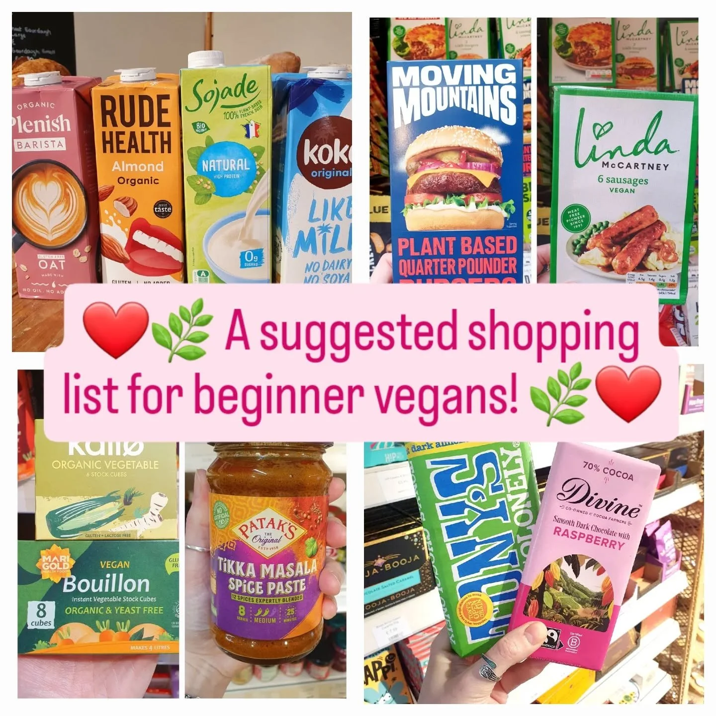 🥕💜 Starting your vegan journey? Going vegan for the first time might seem a bit daunting, but don't worry - we have loads of amazing vegan products to choose from! 

Here&rsquo;s a beginner-friendly vegan shopping list to make things easy (and deli