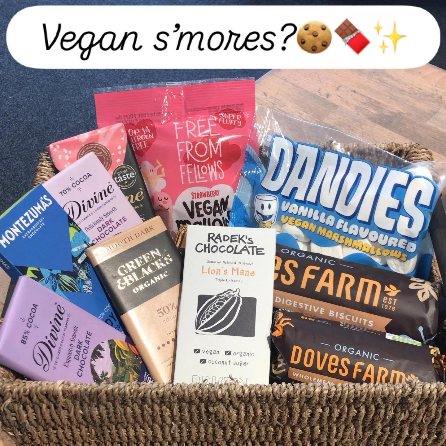 Sitting out in the garden with a fire pit blazing is becoming a reality with these spring evenings🌱☀️why not try making some vegan s&rsquo;mores? We&rsquo;ve got everything you need here to make your own🛒✨