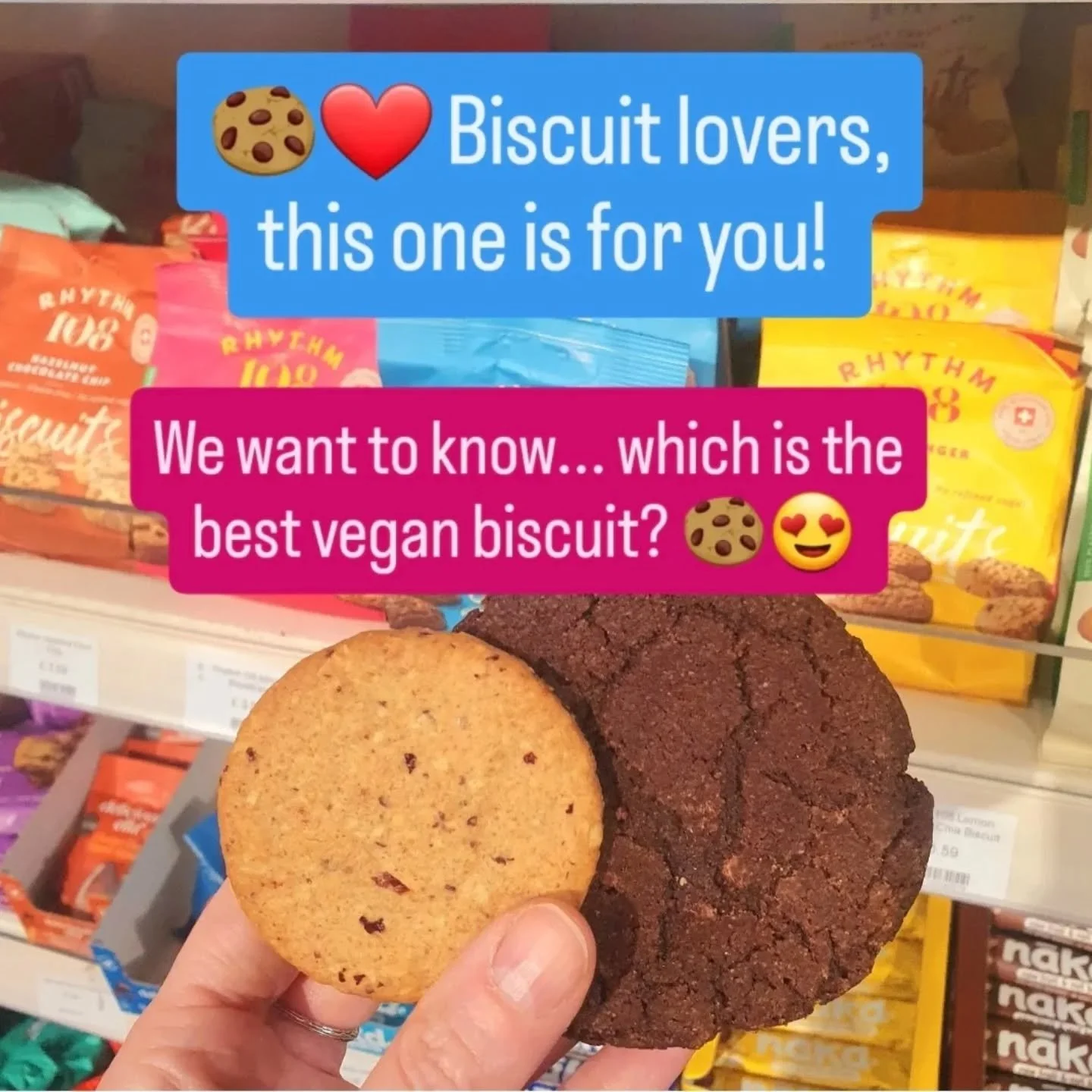 🍪❤️ All you biscuit enthusiasts! Which is the best vegan biscuit?&nbsp;

The British love affair with biscuits is legendary, and we want to know...

🍪 Which is your favourite vegan variety?
Would you vote for...

🧡 Ginger Biscuits
🍫 Chocolate chi