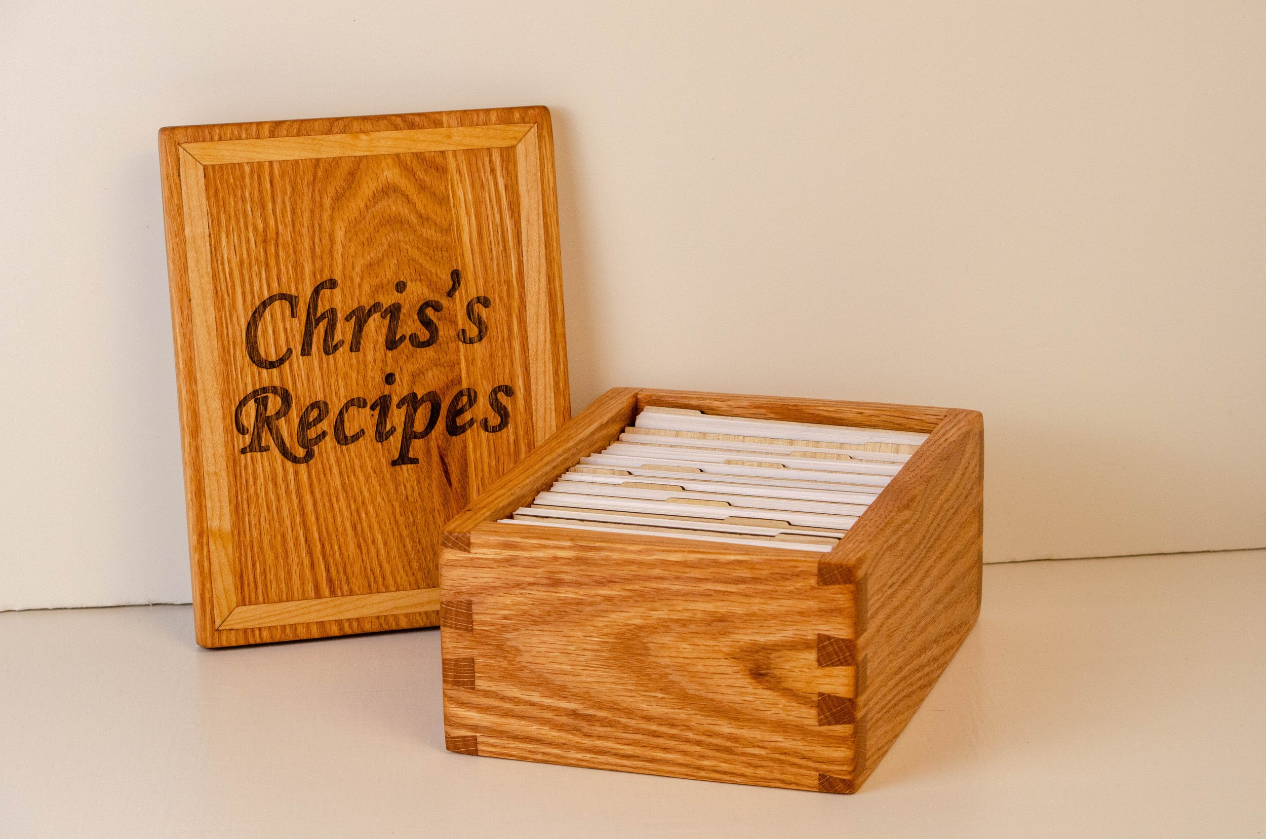Family Recipes Handmade Wood Recipe Box