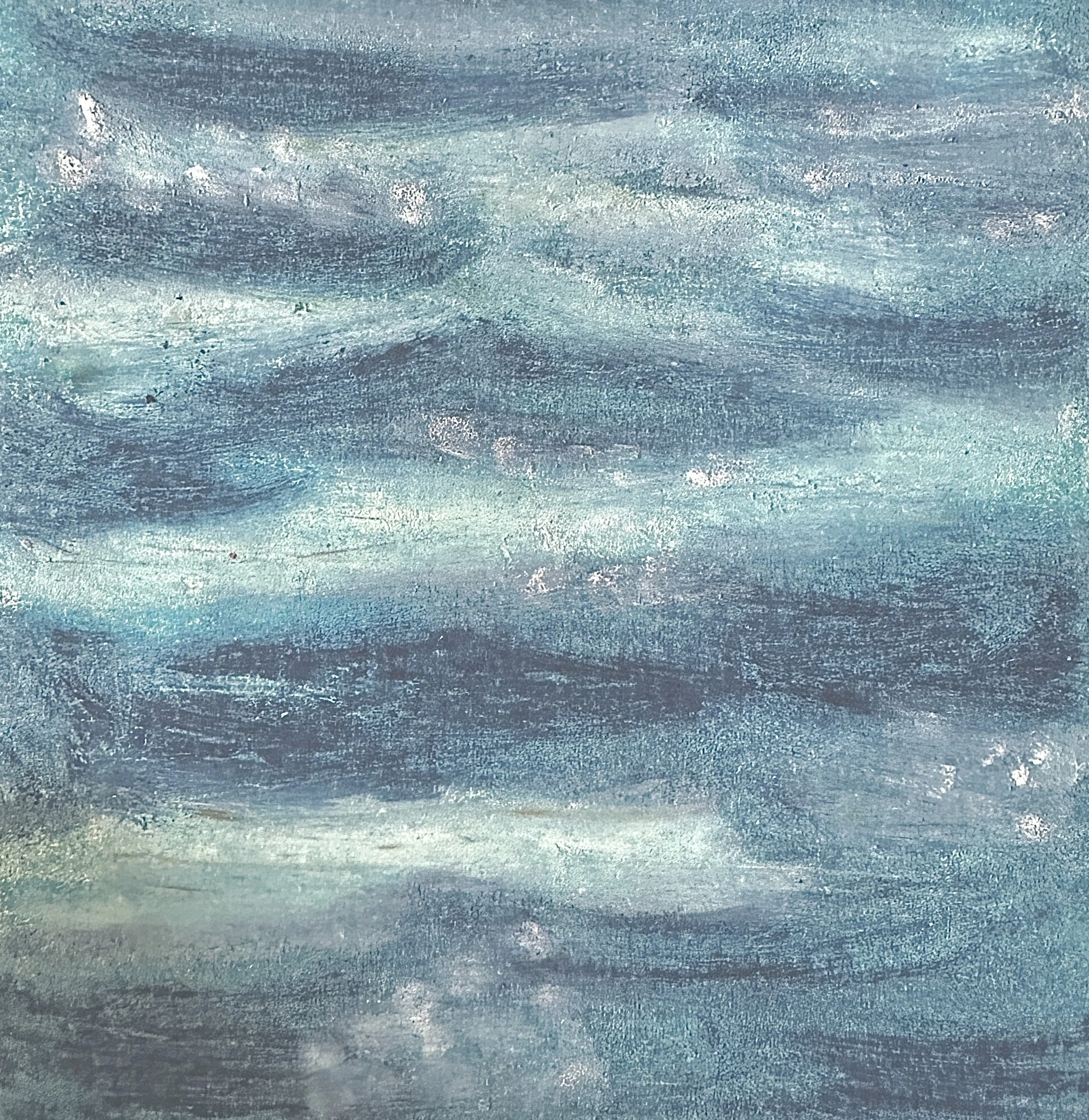 "The Shores" 
Oil pastel on paper