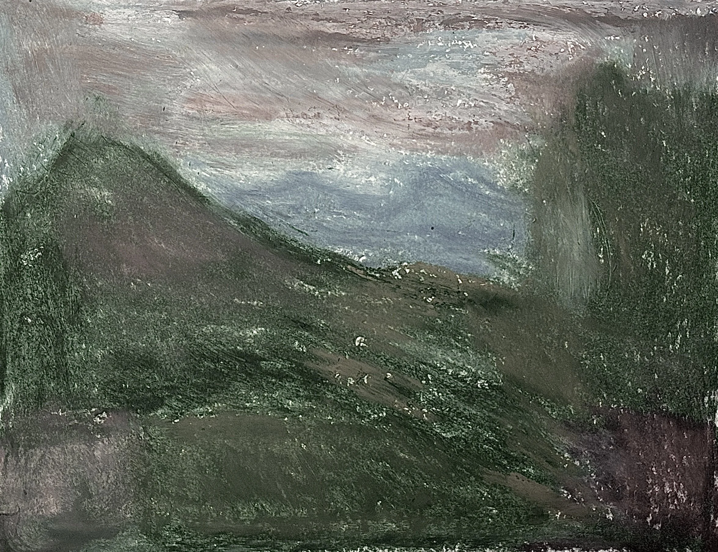 "Sustainable Summit"
Oil pastel on paper