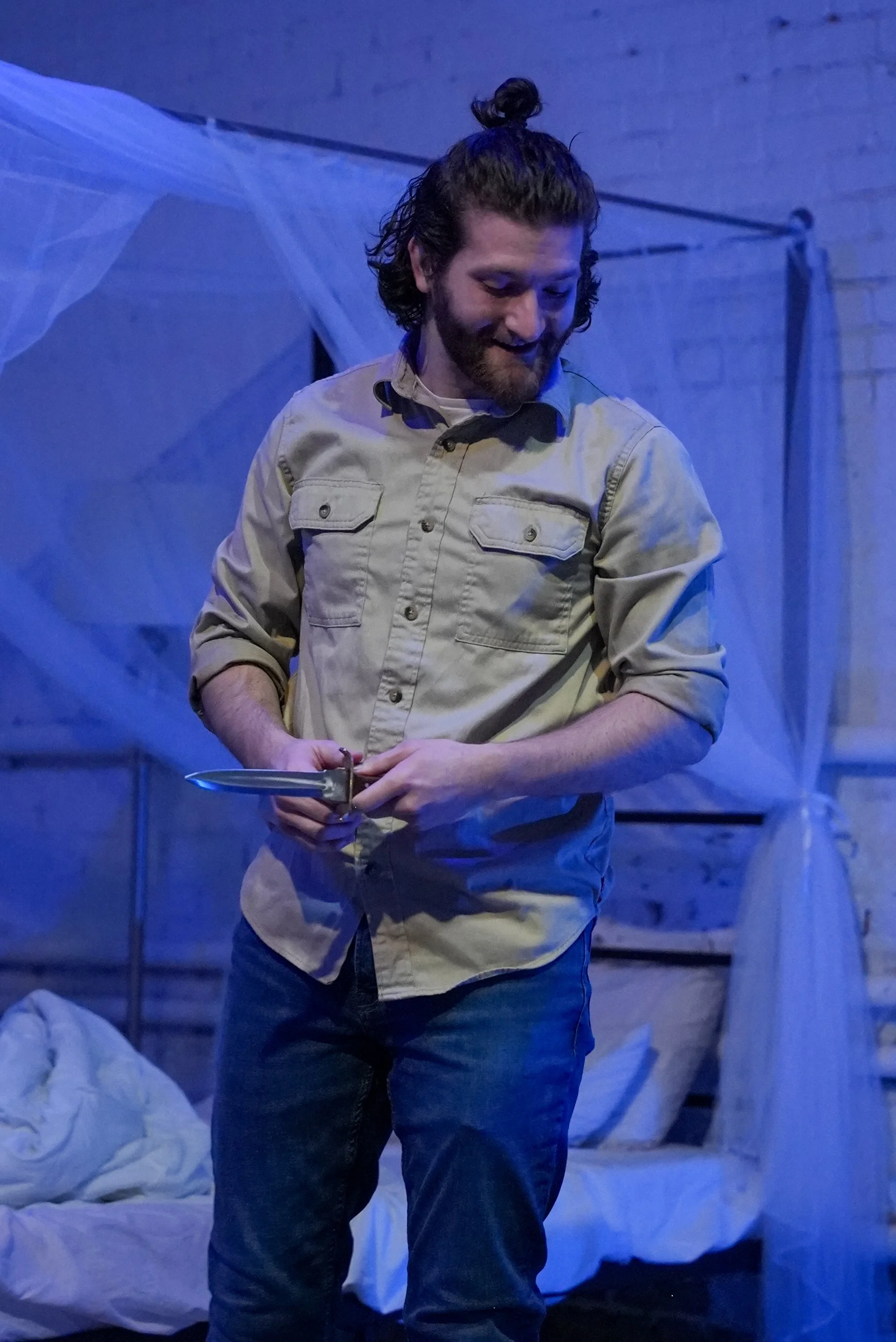 An image of actor PJ Moran in The Woke Tragedy of Richard III: Dyke of Gloucester