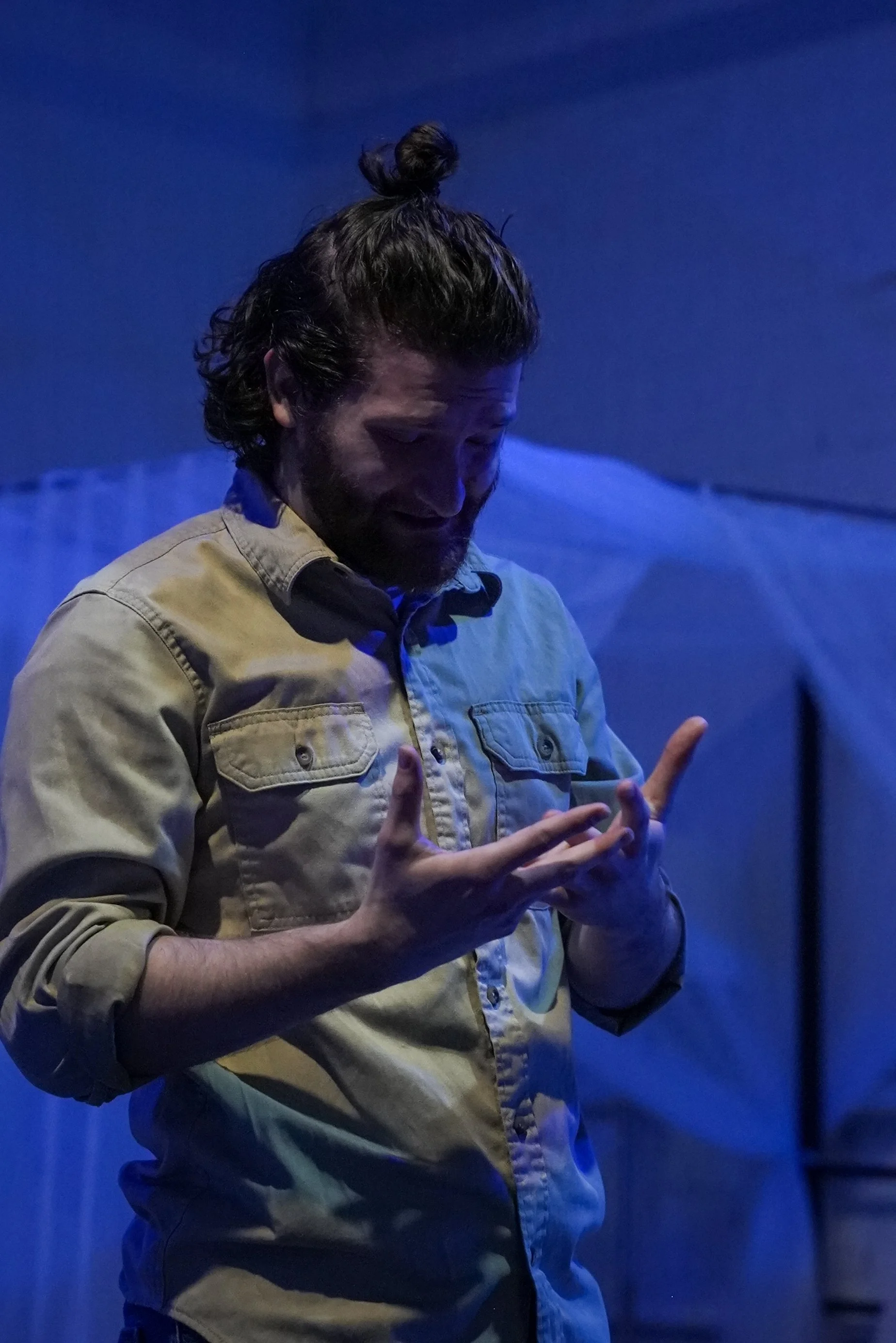 An image of actor PJ Moran in The Woke Tragedy of Richard III: Dyke of Gloucester