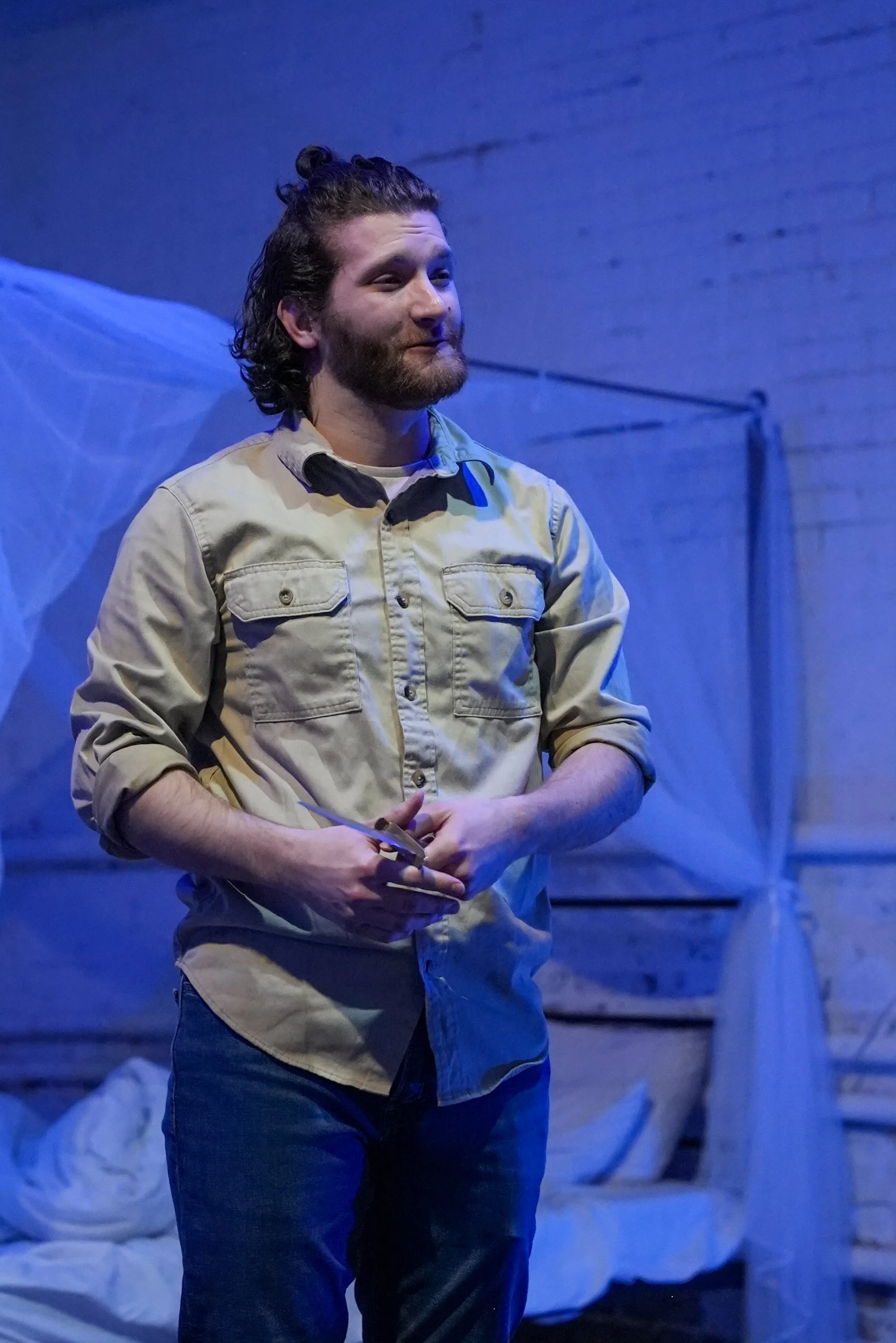 An image of actor PJ Moran in The Woke Tragedy of Richard III: Dyke of Gloucester