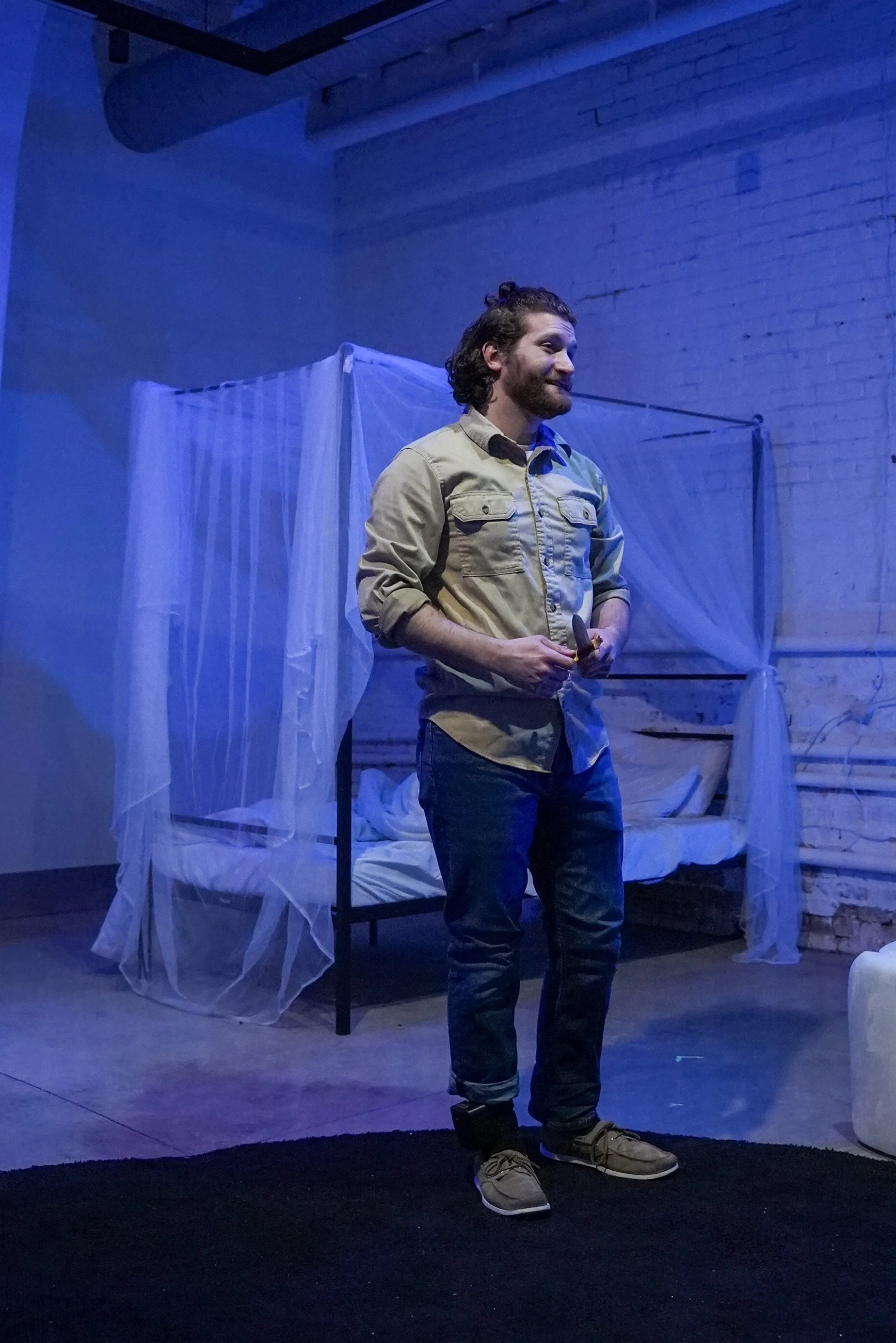 An image of actor PJ Moran in The Woke Tragedy of Richard III: Dyke of Gloucester