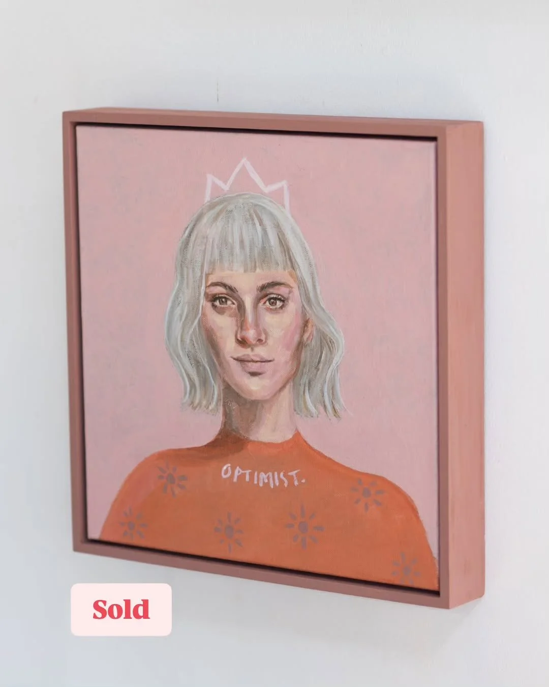 'Long Live Optimism' has been sold &amp; she's off to a new home in South Australia 😍 Check out my earlier reel for the story behind this painting. 💫