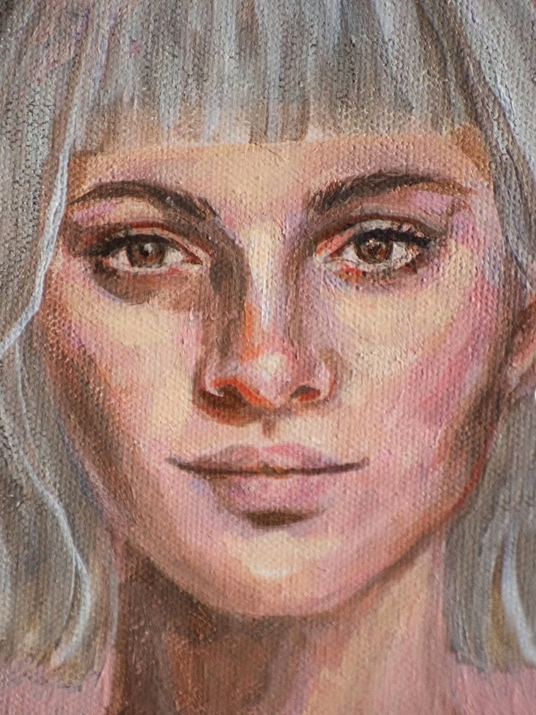 My grid has been extremely pink &amp; orange toned the past few weeks - I'm not mad about it, but I'm also daydreaming about a new palette for the next few pieces 😍 I've been thinking about a mini collection of four 30 x 30cm paintings and I'm findi