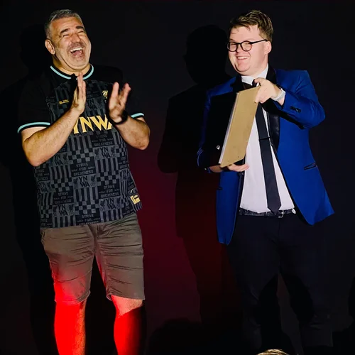 Magician MC and event host Melbourne - Josh Staley hosting an event