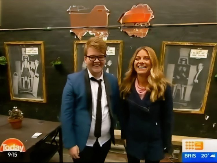 Josh Staley discussing his Guinness World Record for the World's Longest Magic Show on the Today Show, Channel 9