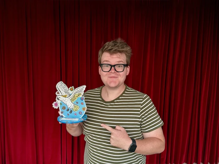 Josh Staley receiving the Adelaide Fringe Best Magic Show Award, 2026