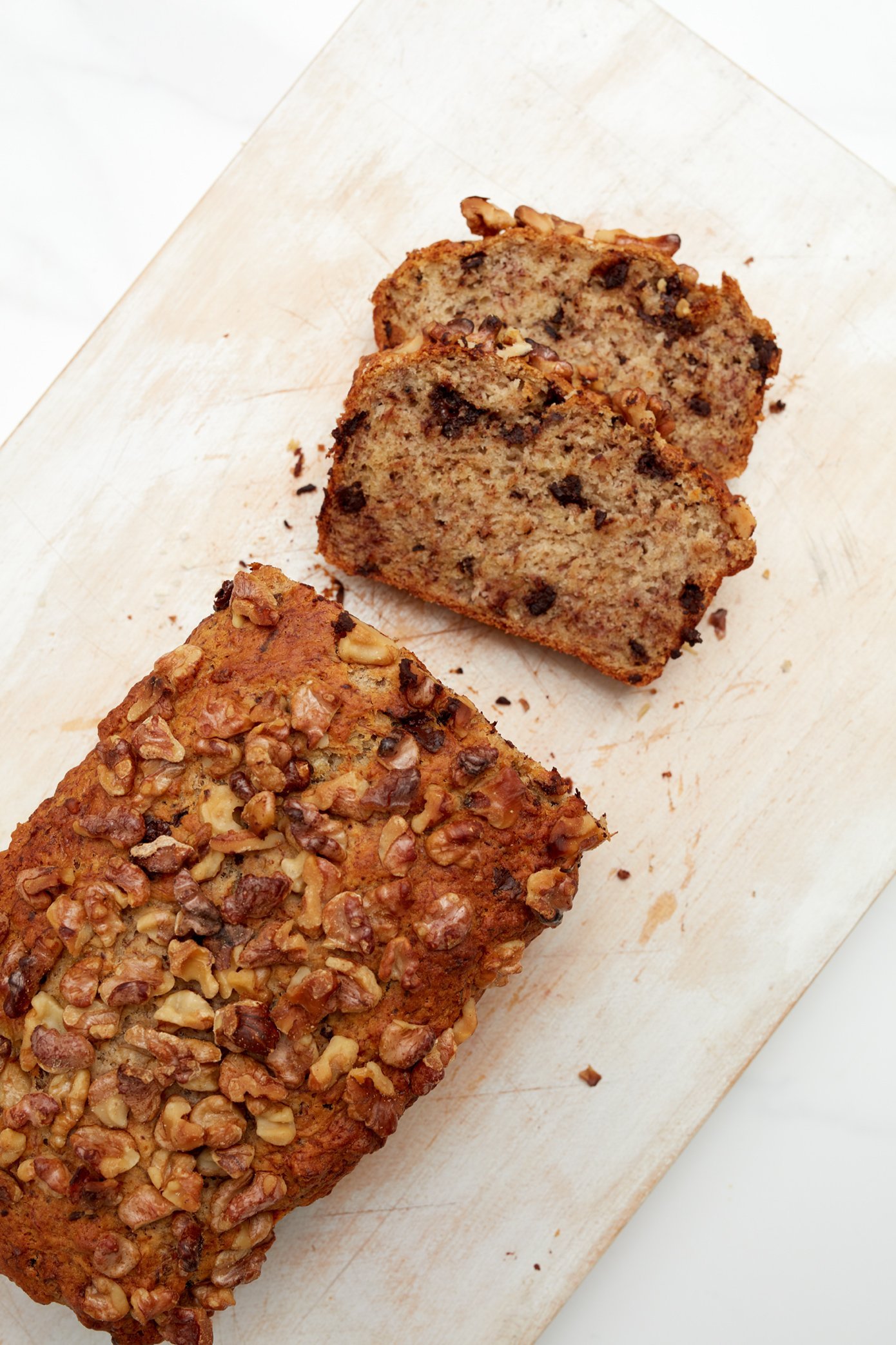 BANANA, CHOCOLATE CHIP AND WALNUT BREAD