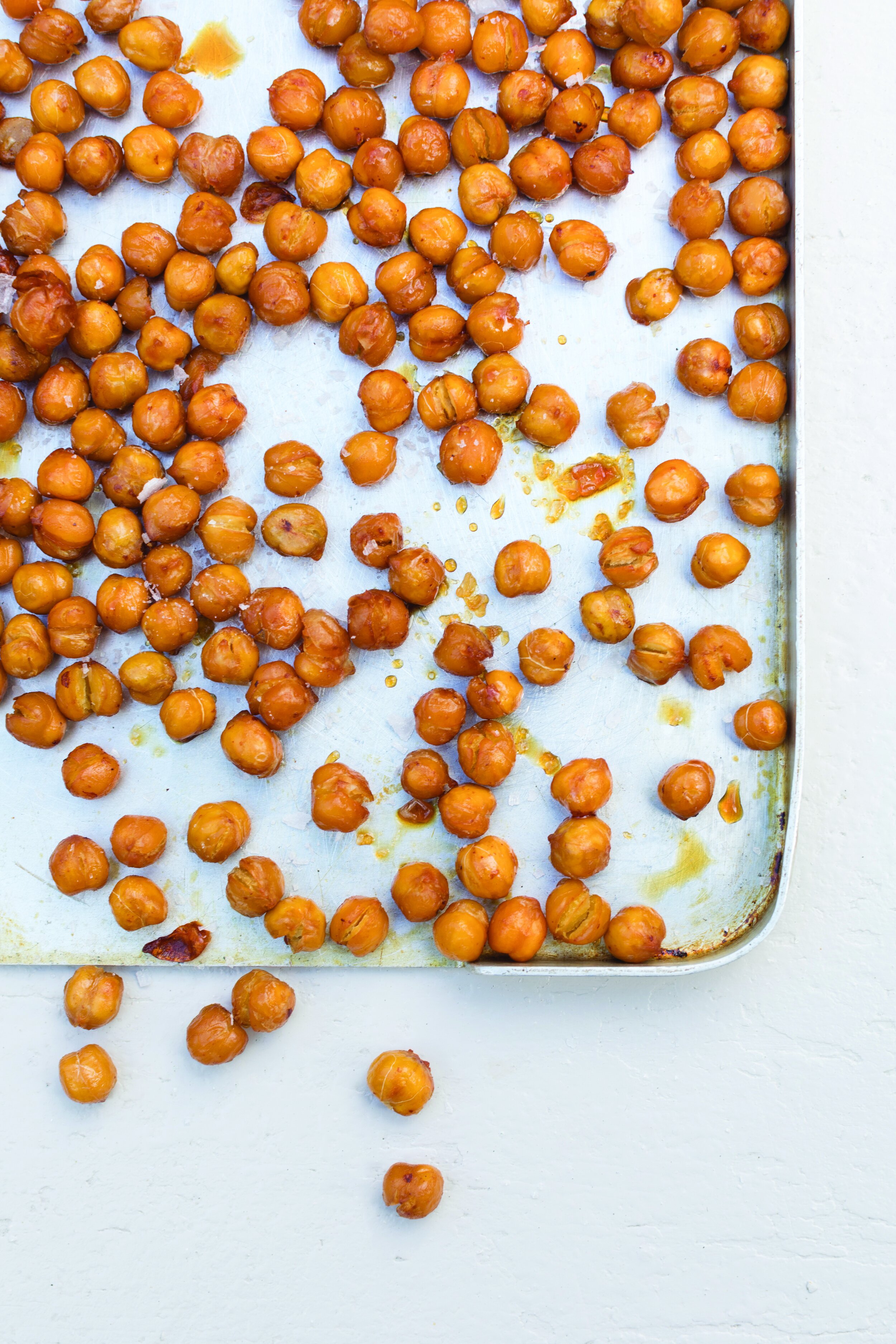 KALE WITH ROASTED CHICKPEAS AND TAHINI DRESSING