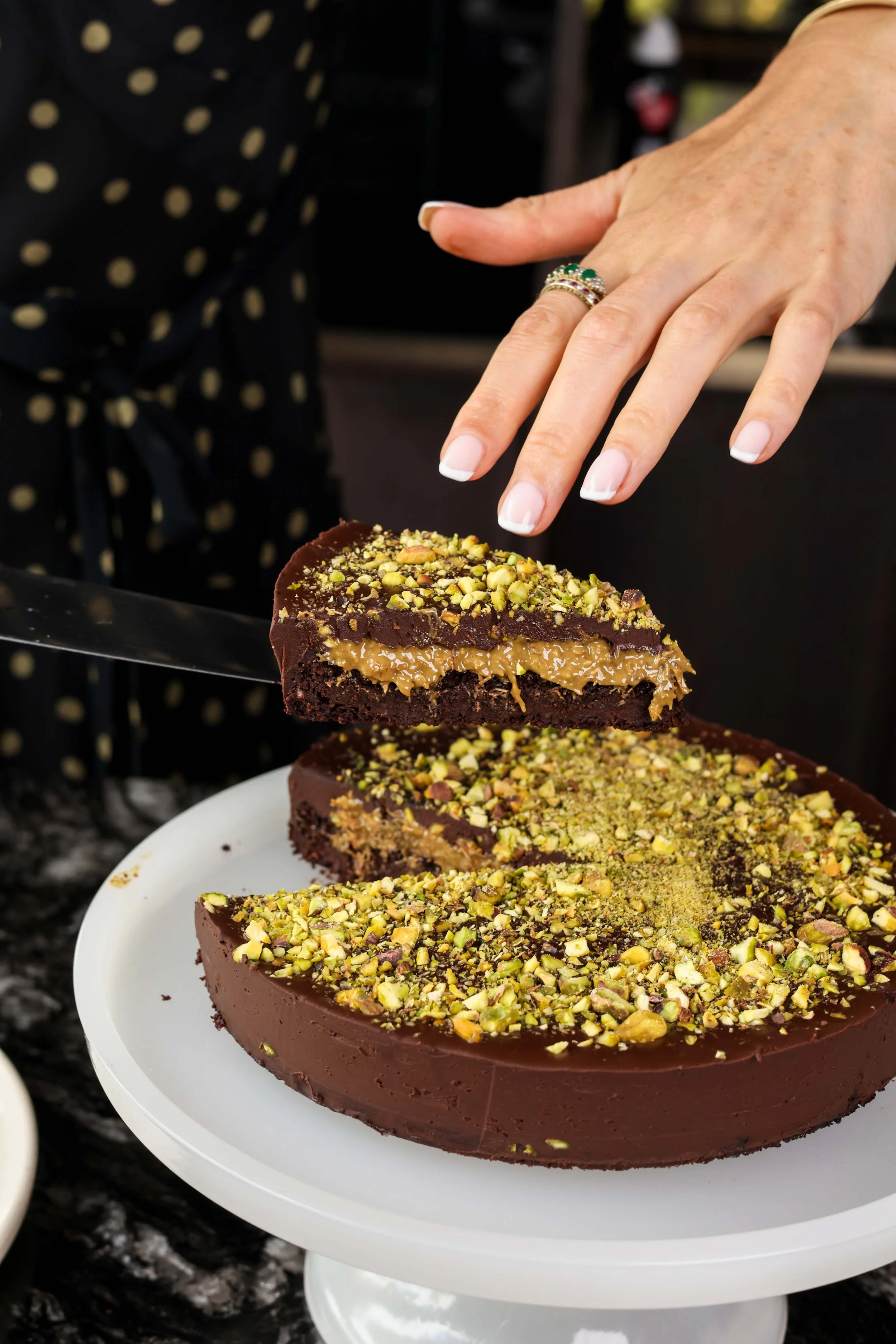 Pistachio and Chocolate ‘Dubai Style’ Cake