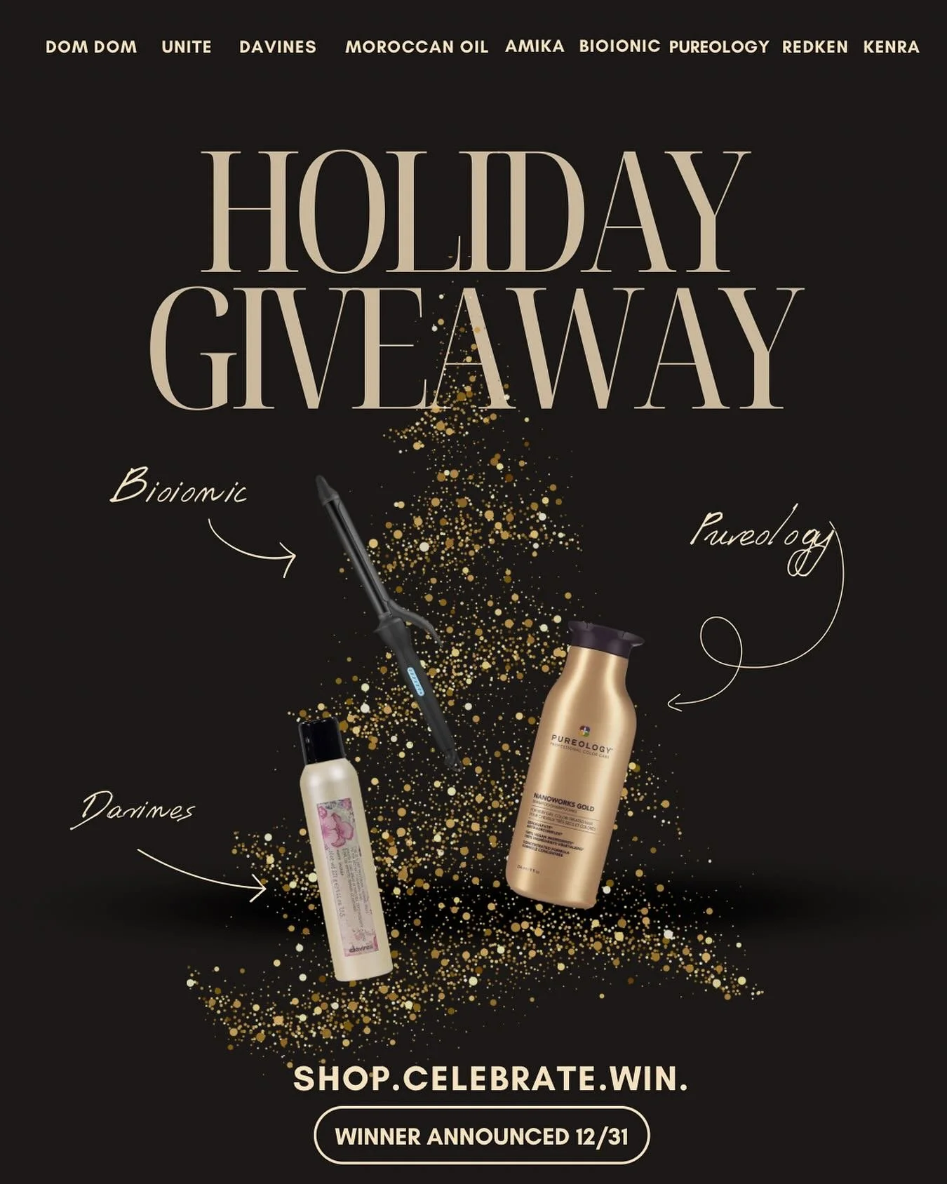🎄✨ TSS Holiday Promotion ✨🎄
Treat yourself or a friend and get rewarded this season!

Every product you buy from brushes to curling irons to your favorite styling must-haves &mdash; earns you an entry to win a $50 gift card &amp; a holiday gift bas
