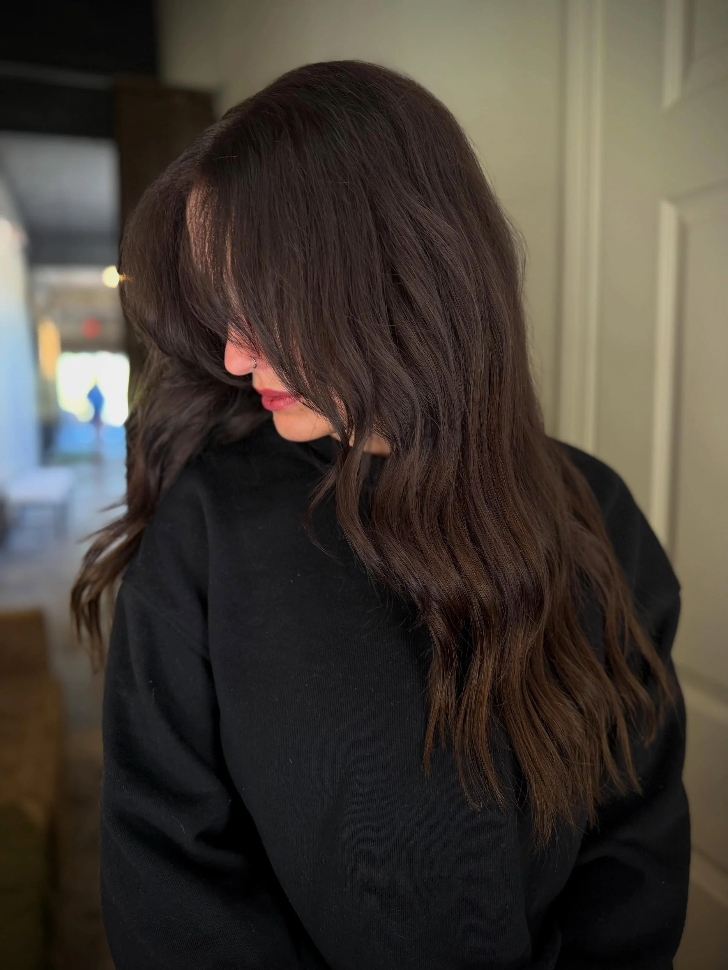 1. Two rows of 18&rdquo; extensions, fresh install April 2026
2. After one year of extensions (before new hair)
3. First appointment March 2025

Healthy hair is happy hair and @invisiblebeadextensions proves time and time again, extensions aren&rsquo