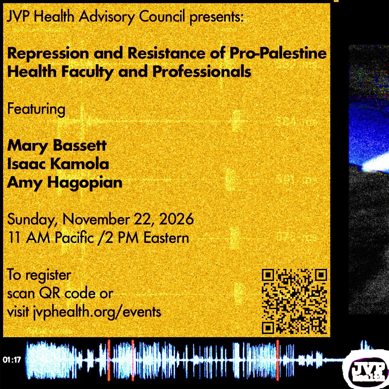 Sunday, November 22, 2026: JVP HAC Webinar
