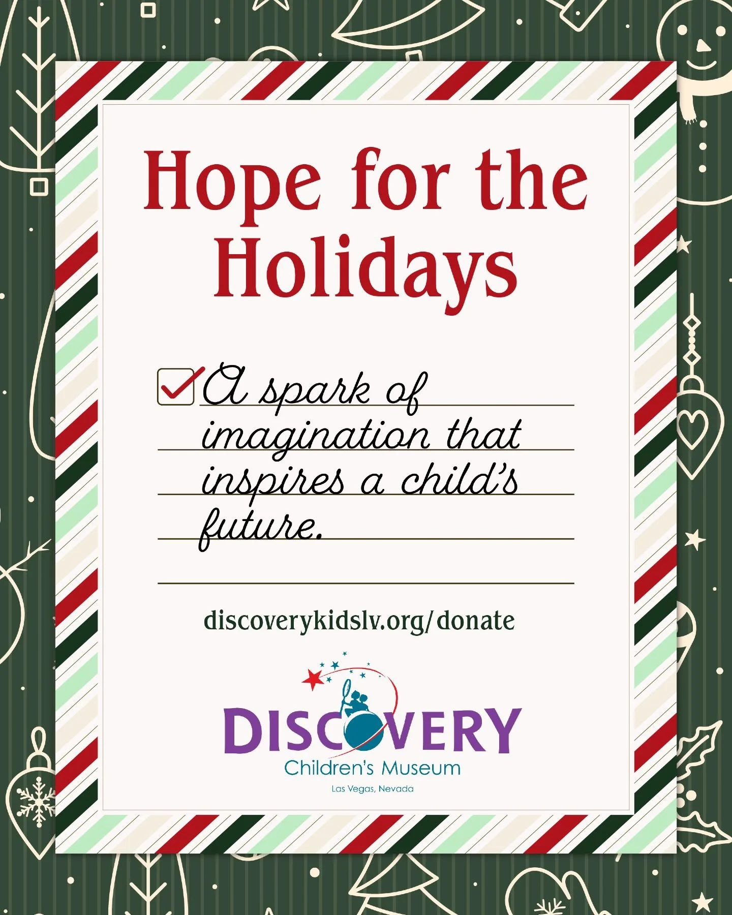 Wonder is powerful. @discoverylv gives children a place to explore, imagine, and learn in ways that spark curiosity for years to come.

Help us keep creativity alive for every young learner in our city. Donate today!