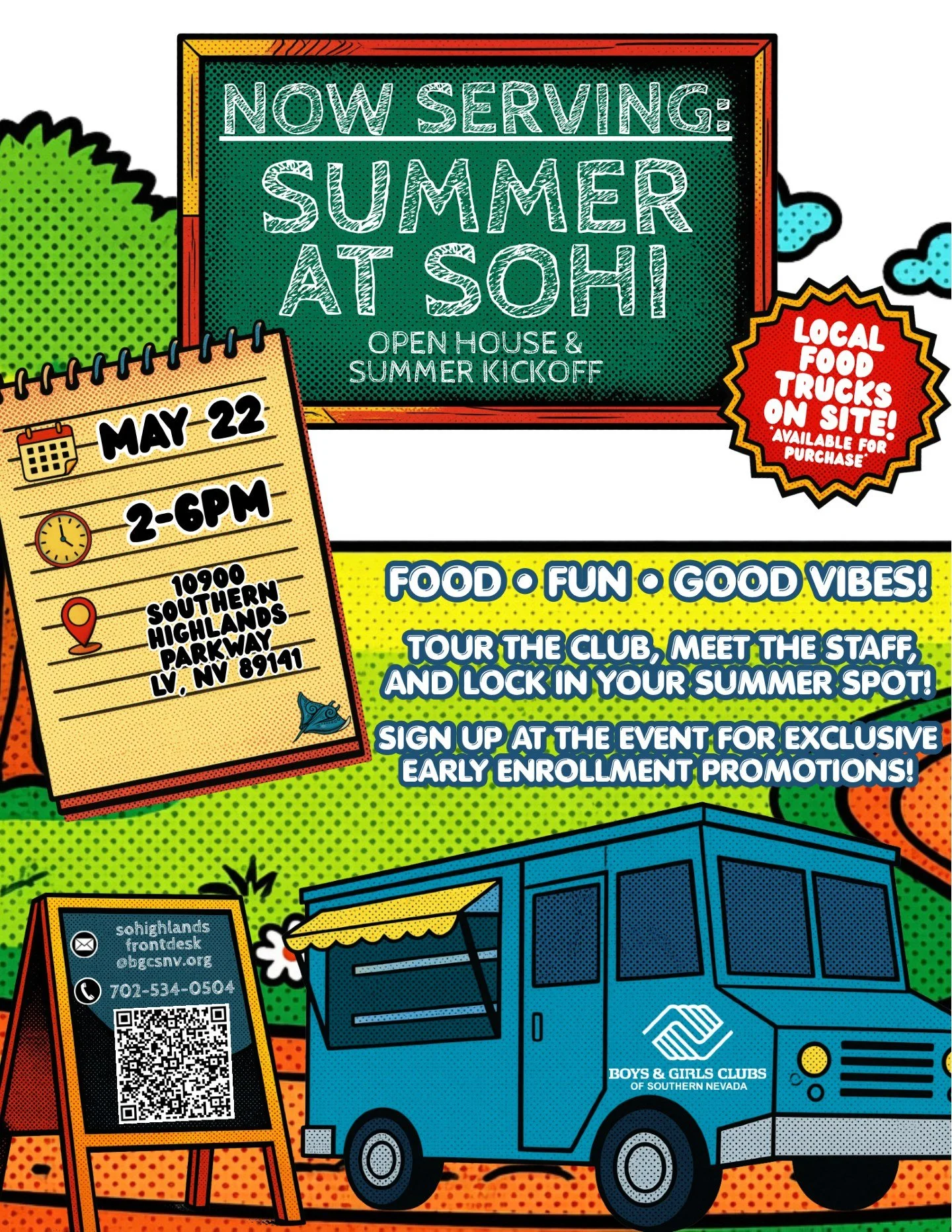 Join Boys &amp; Girls Club of Southern Highlands May 22 from 2 to 6 PM for Summer at SoHi, an open house and summer kickoff packed with local food trucks, tours of the club, meet-and-greets with the staff, and exclusive early enrollment promotions.

