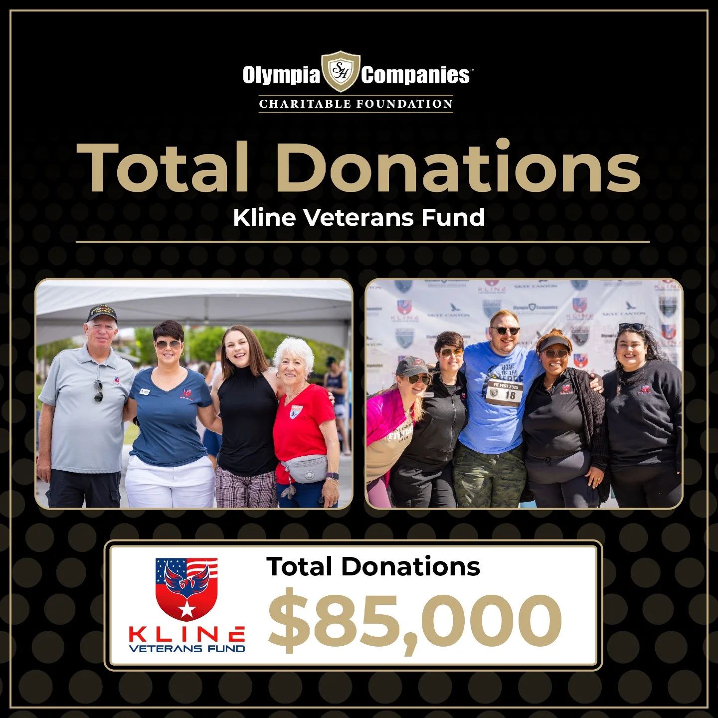 $85,000 donated, and counting.

The @klinefund is one of the benefiting charities for this year&rsquo;s upcoming patriotic parade at Skye Canyon, helping provide support and resources to veterans in our community. 

We&rsquo;re honored to continue gr