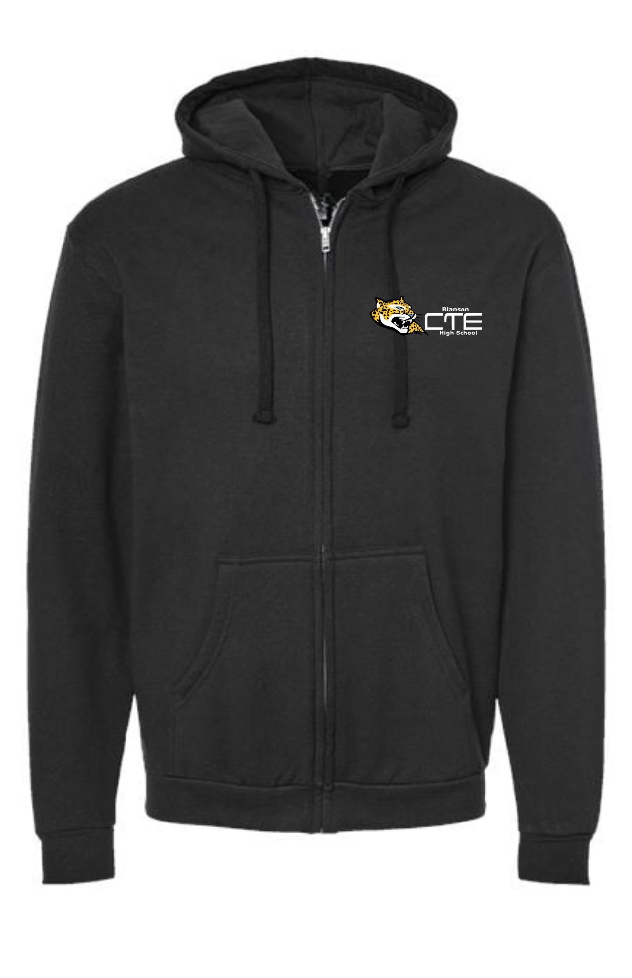 Full-Zip Hooded Sweatshirt Black