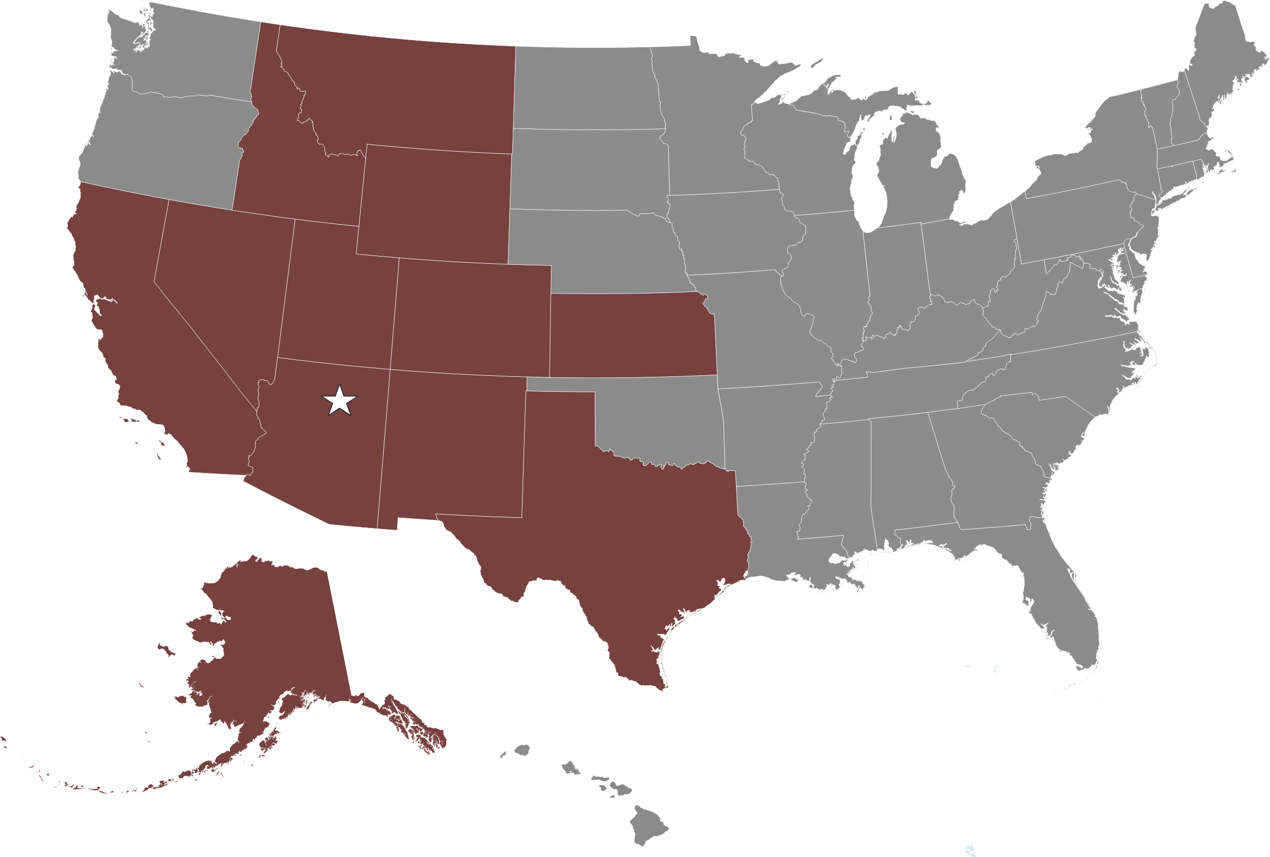 KP Exploration's Western Region Core Drilling Map