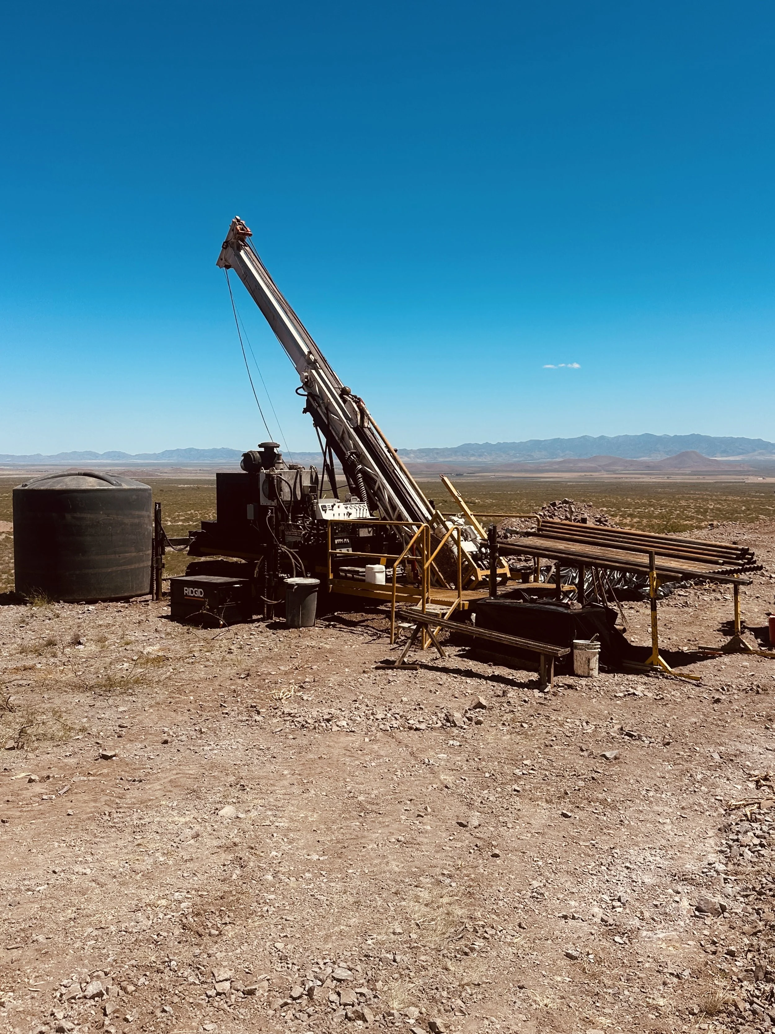 Drilling diamond core in the mountains of Montana