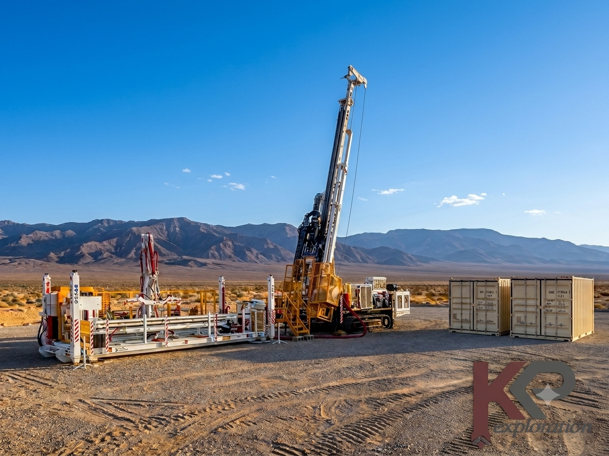 Diamond Core Rig Drilling at a Mine Site