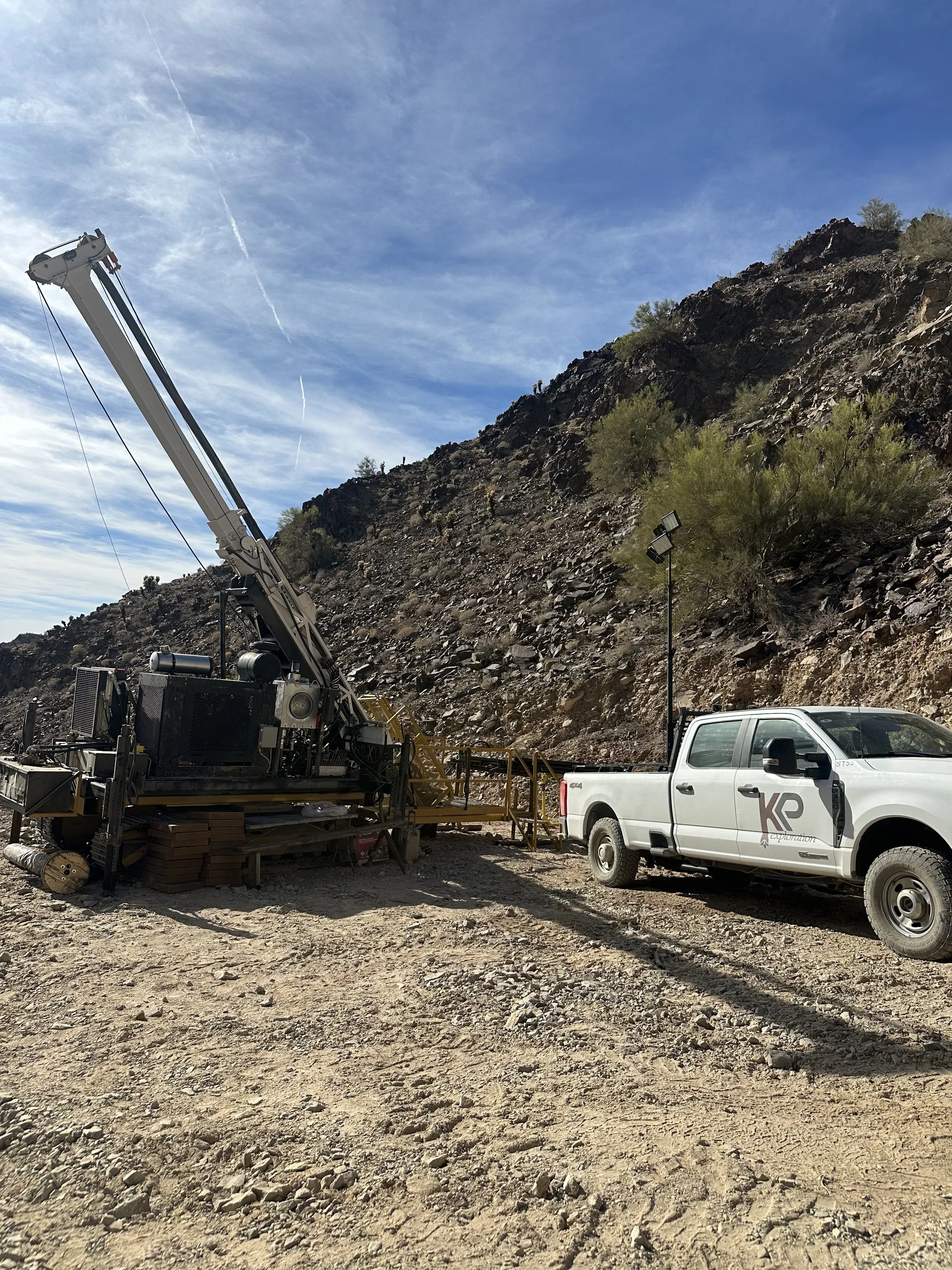 Drilling in California, a diamond core minesite