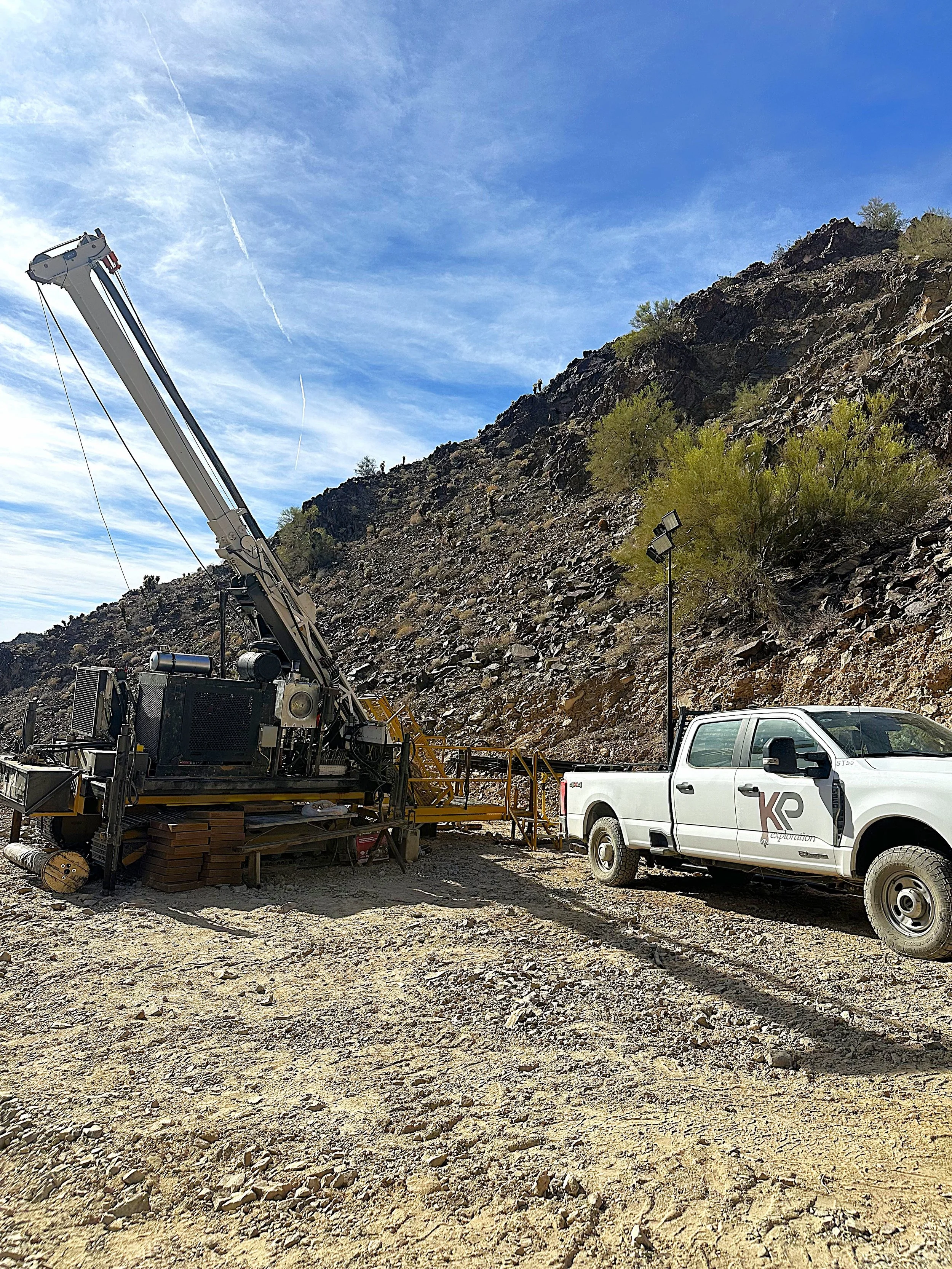 Diamond Core Angled Driling for a copper deposit in Arizona