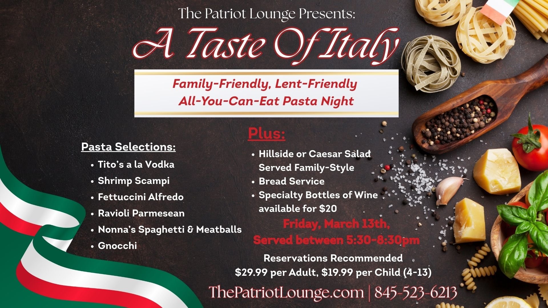 A Taste Of Italy: All-You-Can-Eat Pasta Night