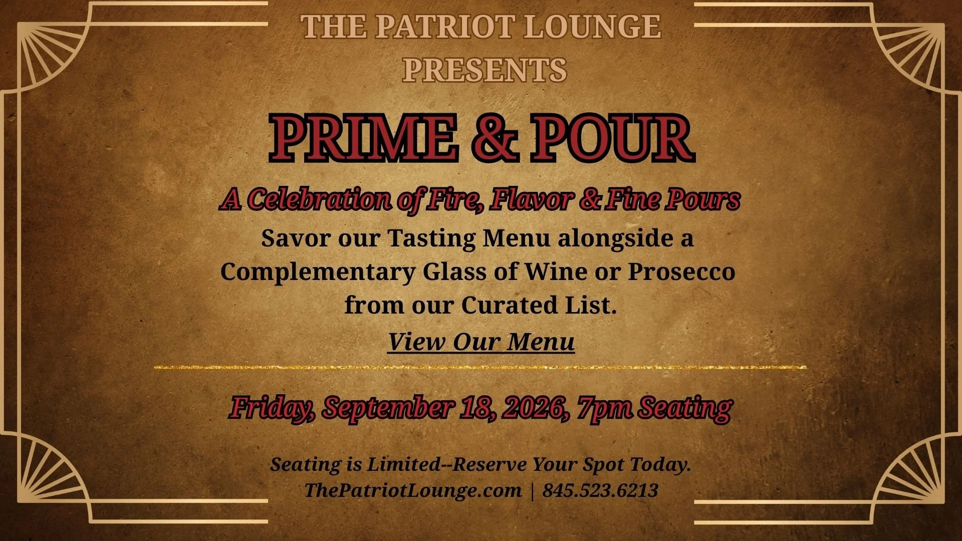 Patriot Prime & Pour Experience