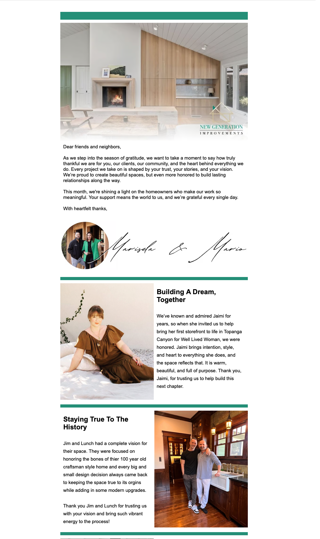 New Generation Improvements 