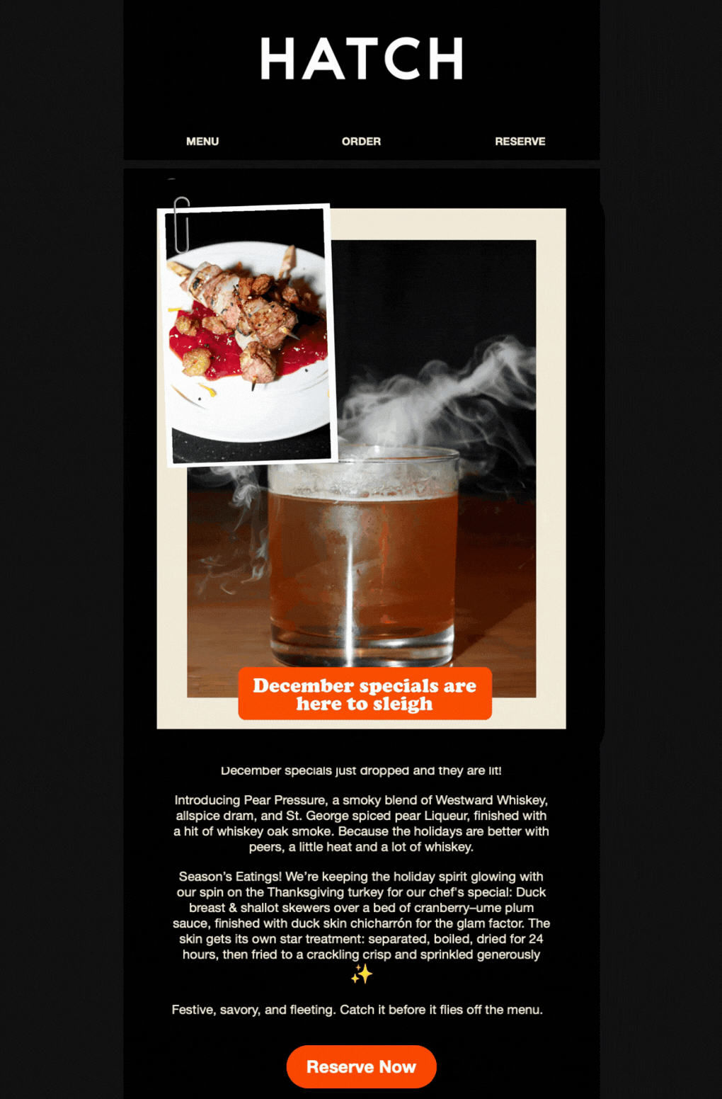 Hatch Email Example # 1 