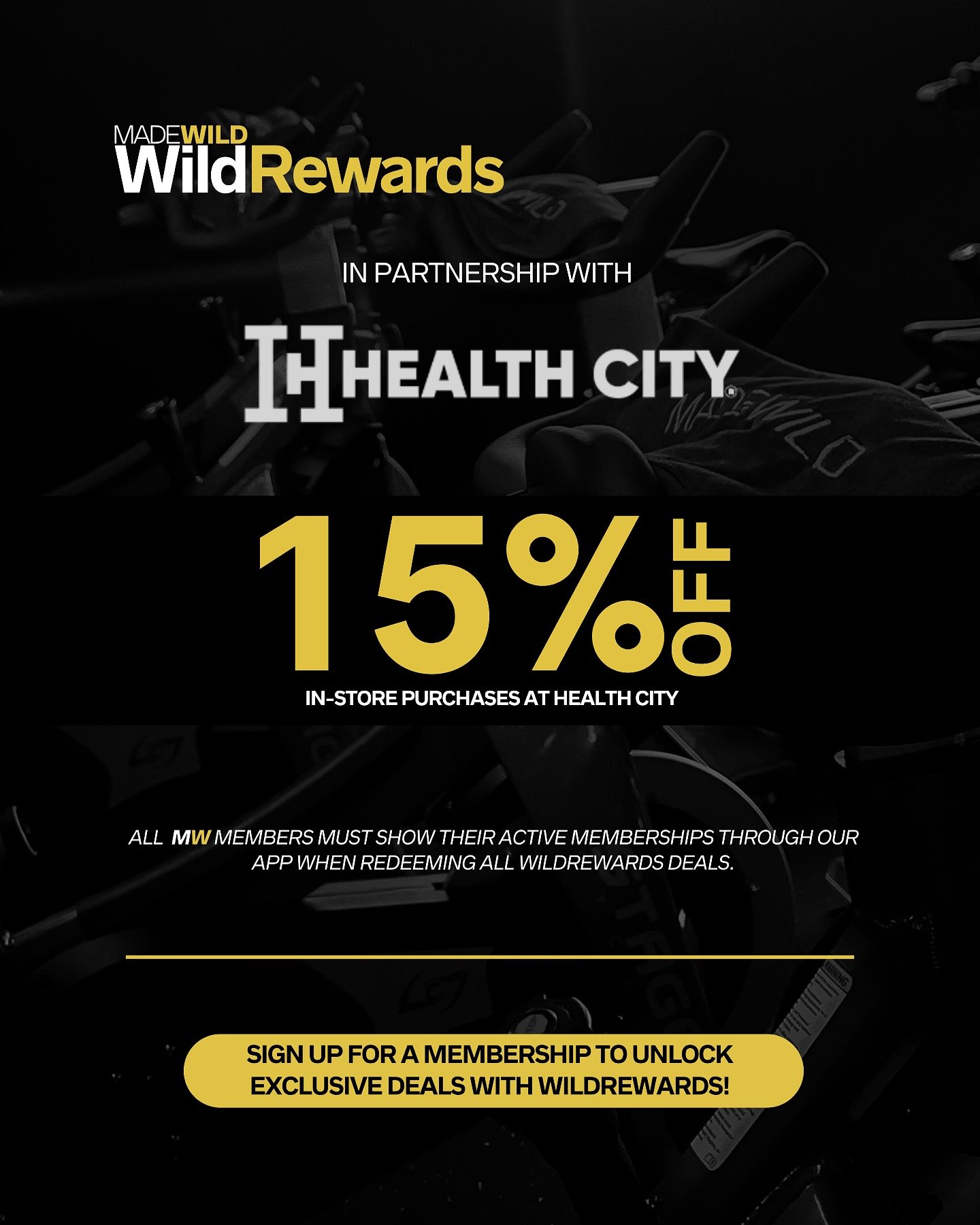 Another WildReward? You know itπ€π»
We’ve partnered with @healthcityguam to give all active Made Wild members 15% OFF in-store purchases!
Just show your membership through the app and treat yourself—you definitely earned it π‍βοΈ
R