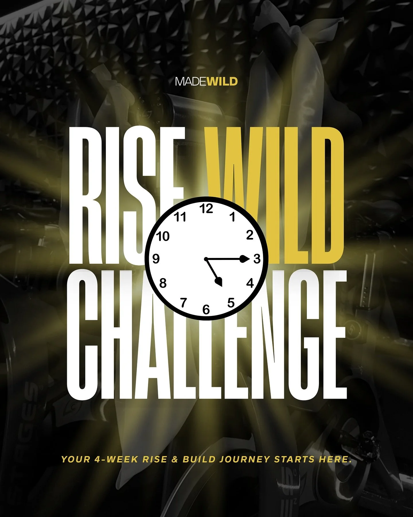 Your pre-holiday motivation starts now!

Introducing the ☀️ RISE WILD CHALLENGE ☀️

4 weeks &bull; 4 prizes
Ride 3 Rise &amp; Build classes each week to join our weekly raffles 🎟️

Thinking about going all in? 👀
🏆 Complete all 4 weeks (total of 12