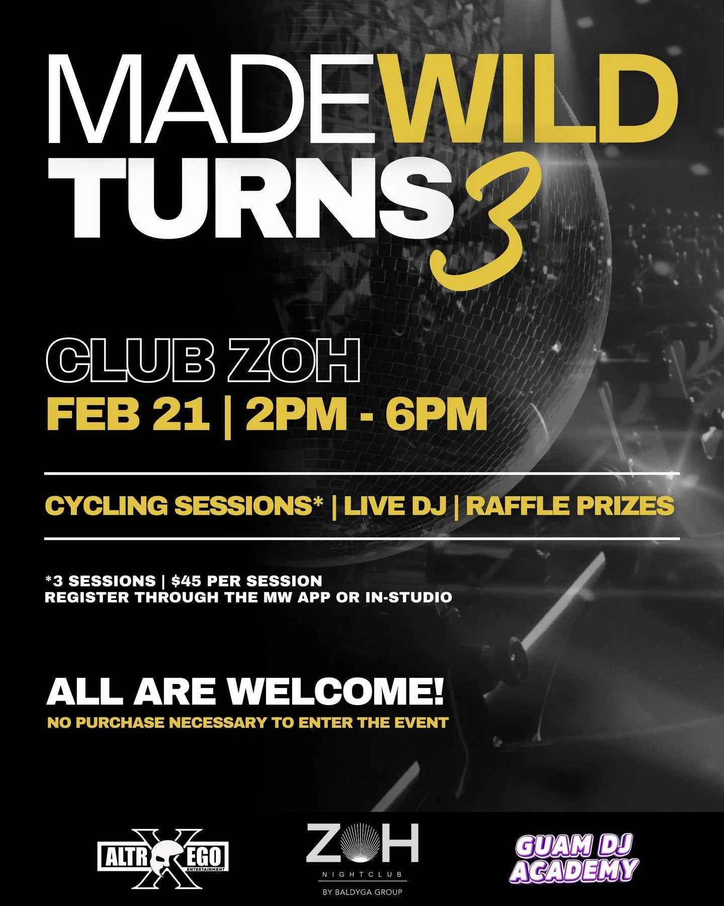 You don&rsquo;t have to ride to be part of the party 🪩

Come celebrate Made Wild turning 3 at Club Zoh on Saturday, February 21 from 2PM - 6PM! All are welcome, no purchase necessary to enter ✨

Whether you&rsquo;re riding or just vibing, we&rsquo;d