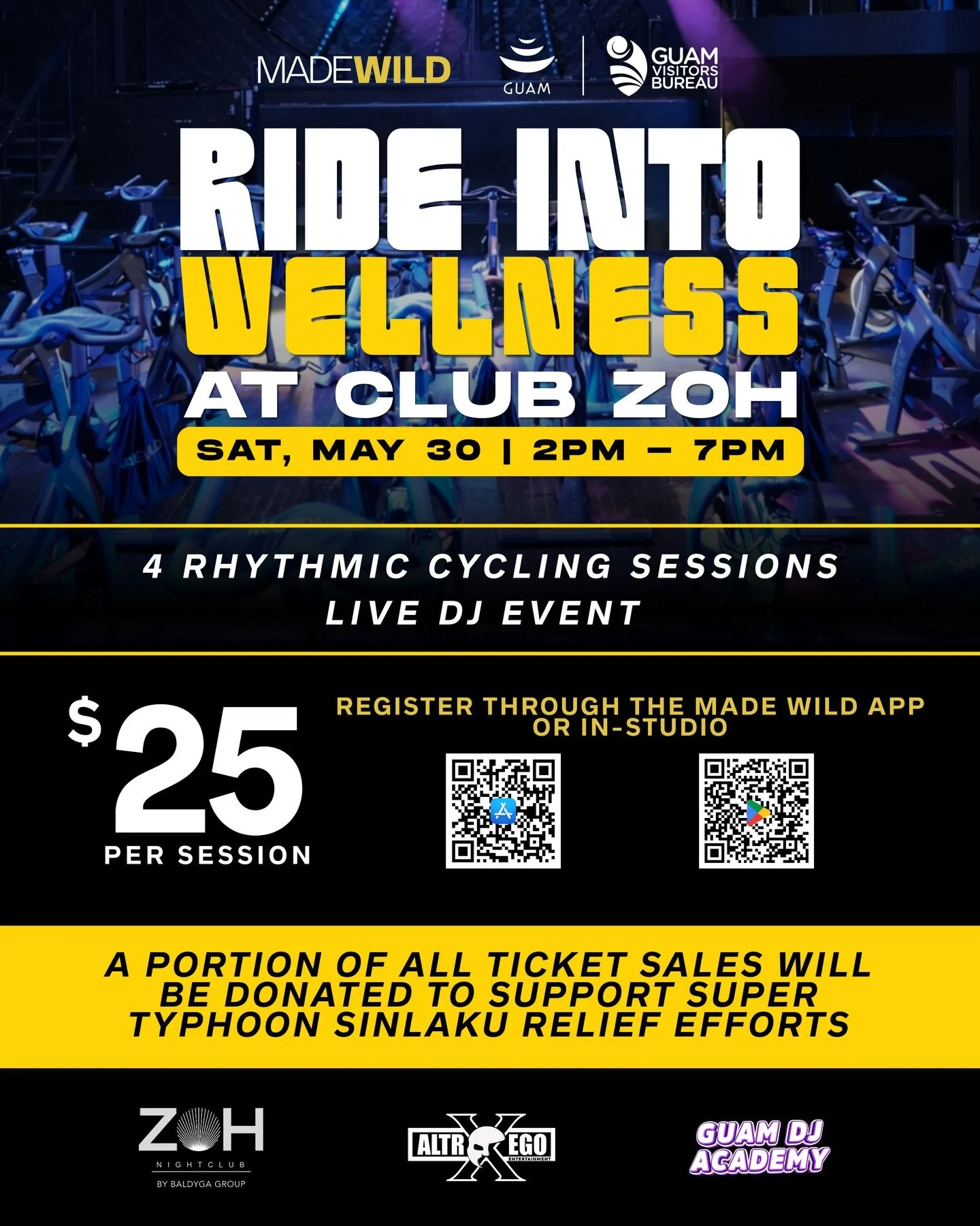 IT&rsquo;S OFFICIAL! Ride Into Wellness is back on and we&rsquo;re returning to Club Zoh on Saturday, May 30 🪩🔥

In partnership with @visitguamusa , we&rsquo;re turning every ride into something that matters. 4 rhythmic cycling sessions, live DJ en