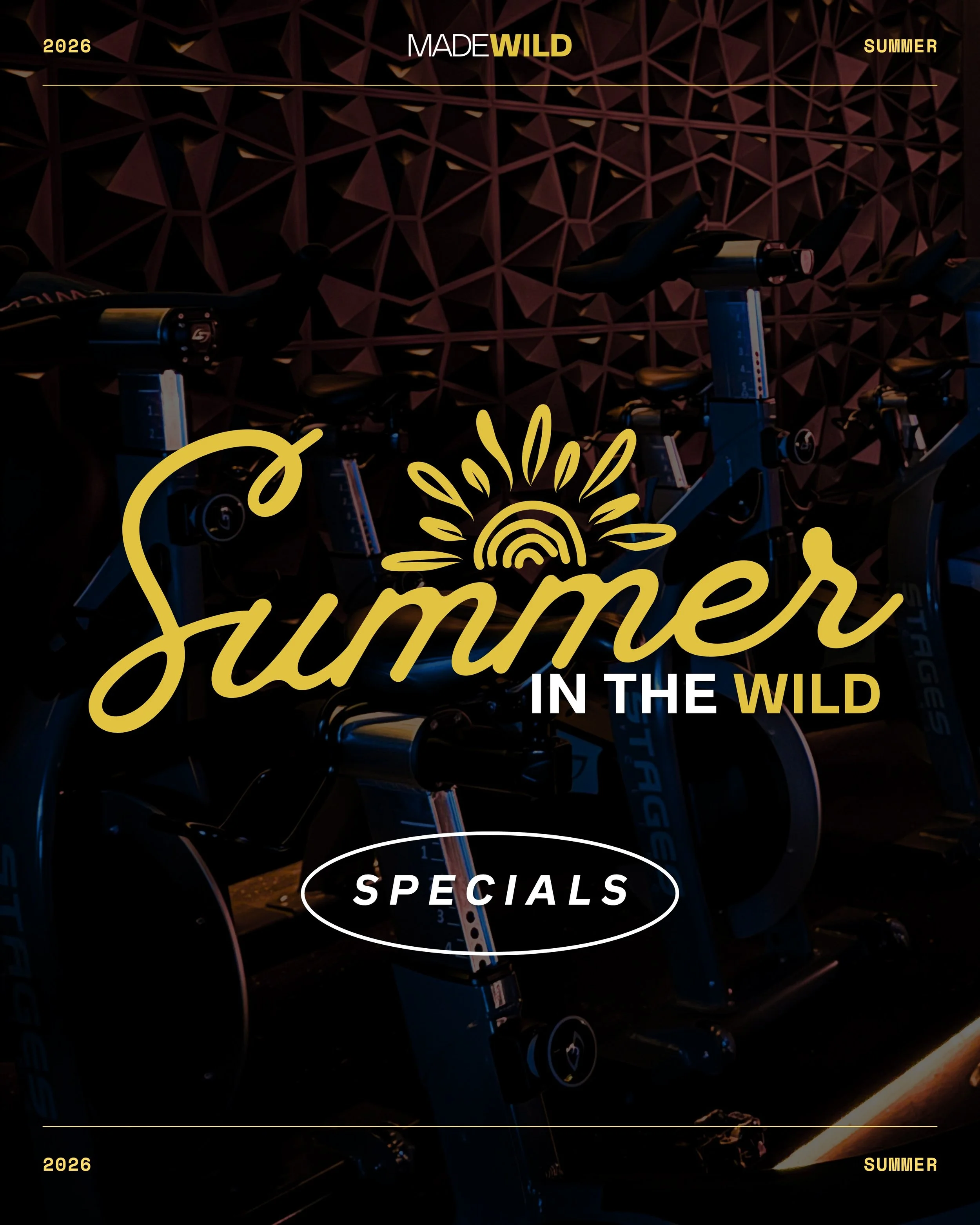 THIS SUMMER, TRY SOMETHING WILD ⛱️😎

Whether you&rsquo;re looking to start your fitness journey or commit to a stronger routine, we&rsquo;ve got something for you 🚴&zwj;♀️

☀️New to Made Wild? Grab our Summer in the Wild Intro Pack: 3 Class Passes 