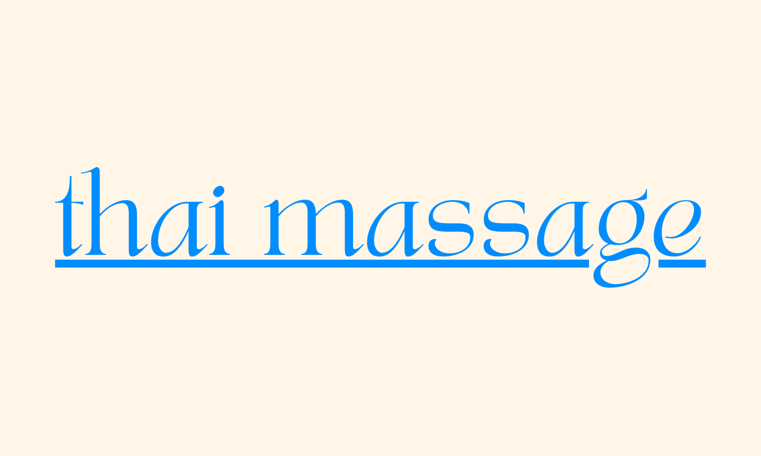 thai massage