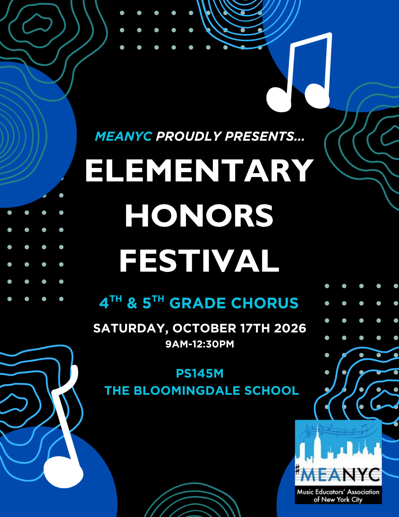 MEANYC ELEMENTARY HONORS FESTIVAL - NOMINATIONS OPEN