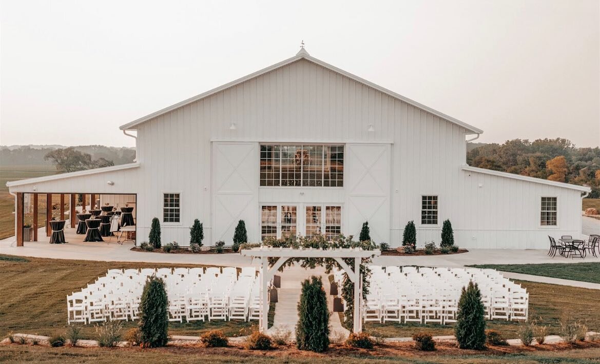 🔔 Now Booking at the beautiful @ivory.meadows.weddings! This venue is custom built and holds 300 guests for your ceremony, reception or event! Conveniently located in Yellow Springs, take a look at their website to see all the inclusions for a seaml